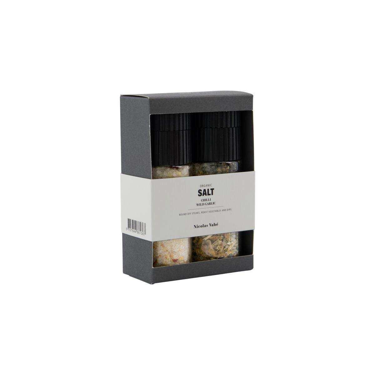 Cadeaubox Organic Chilli salt & Wild garlic salt