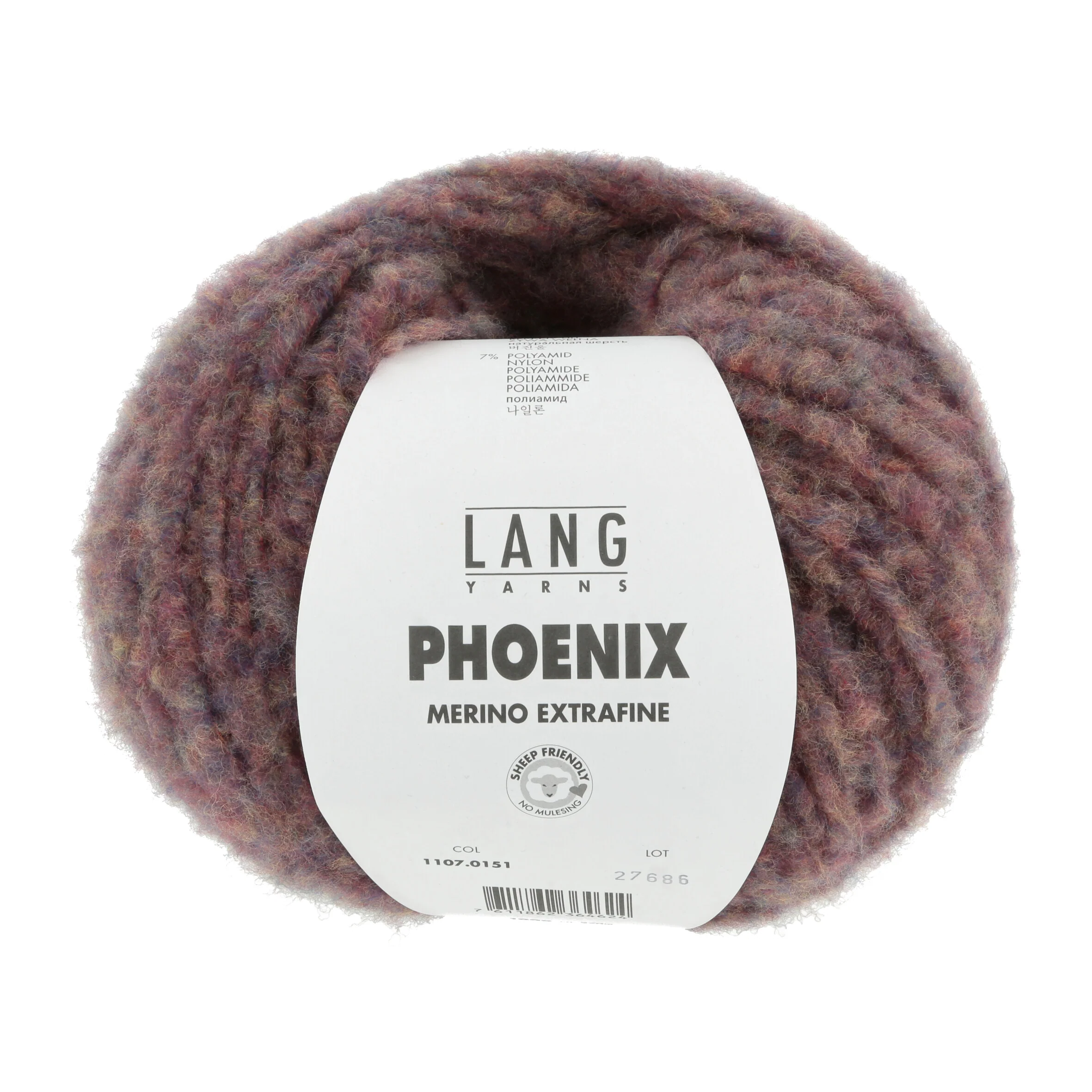 Lang Yarns Phoenix Merino Extrafine Fire Stone (0151) Lang Yarns Phoenix Merino Extrafine Fire Stone (0151)