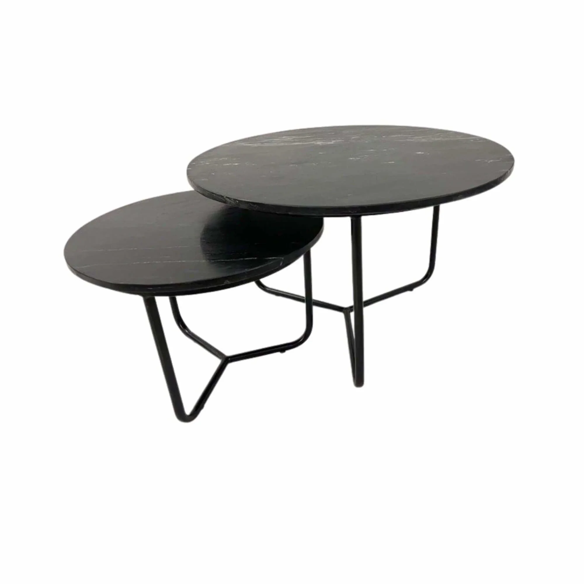 Marble salontafels All Noir – set van 2