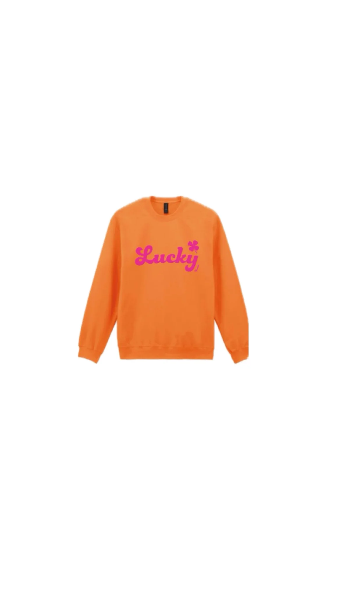NIEUW Trui: “Lucky” Oranje met Neon Roze NIEUW Trui: “Lucky” Oranje met Neon Roze