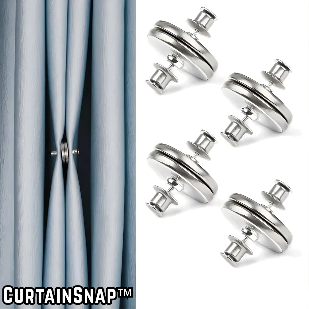CurtainSnap – Magnetische gordijnhouder voor perfect gesloten gordijnen [4 + 4 Gratis]