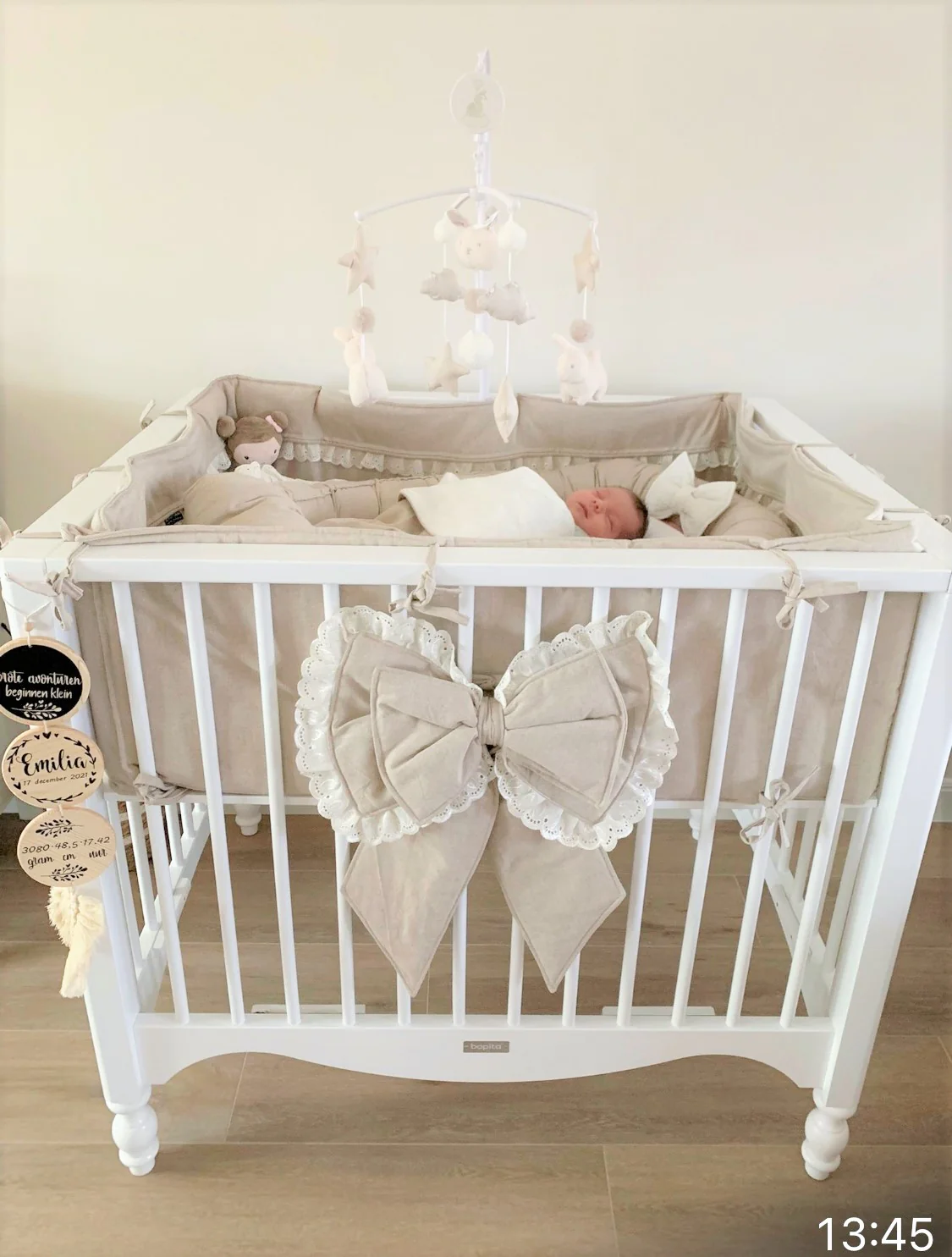 Boxbekleding-boxkleed-boxomranding-luxe strikken-bumper-beige