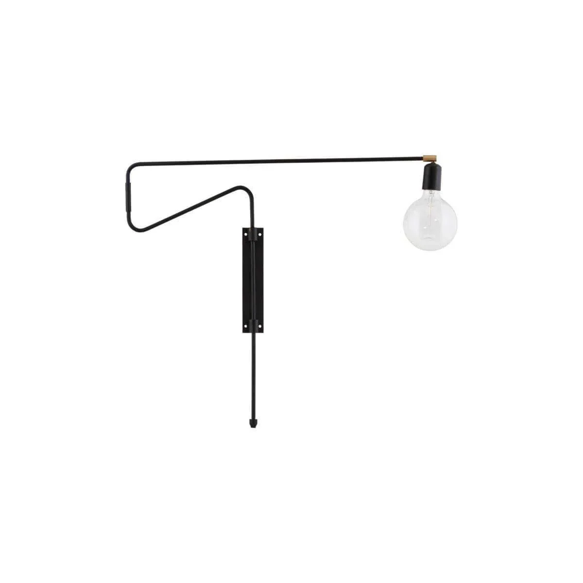 Wandlamp Swing zwart 70cm