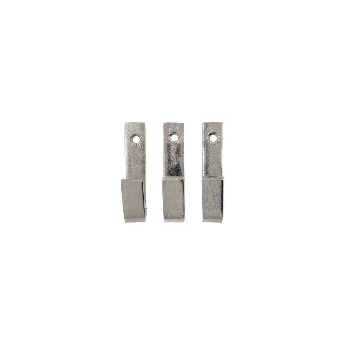 Haak Bath zilver – 3 stuks