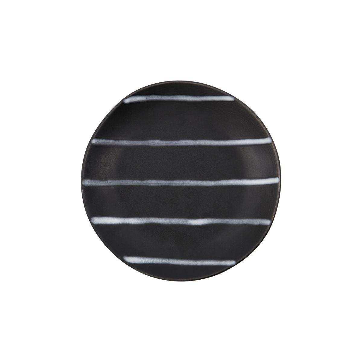 Bord Line zwart 19cm