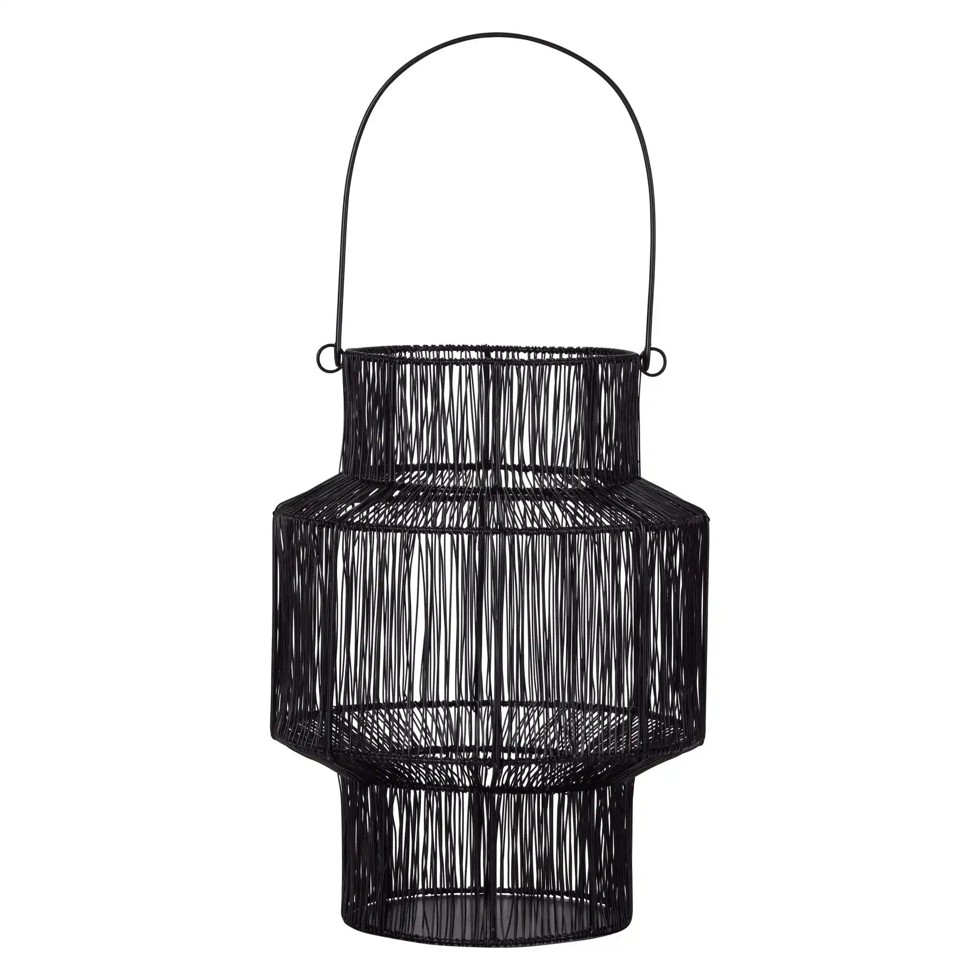 Lantaarn Alive zwart metaal 37cm