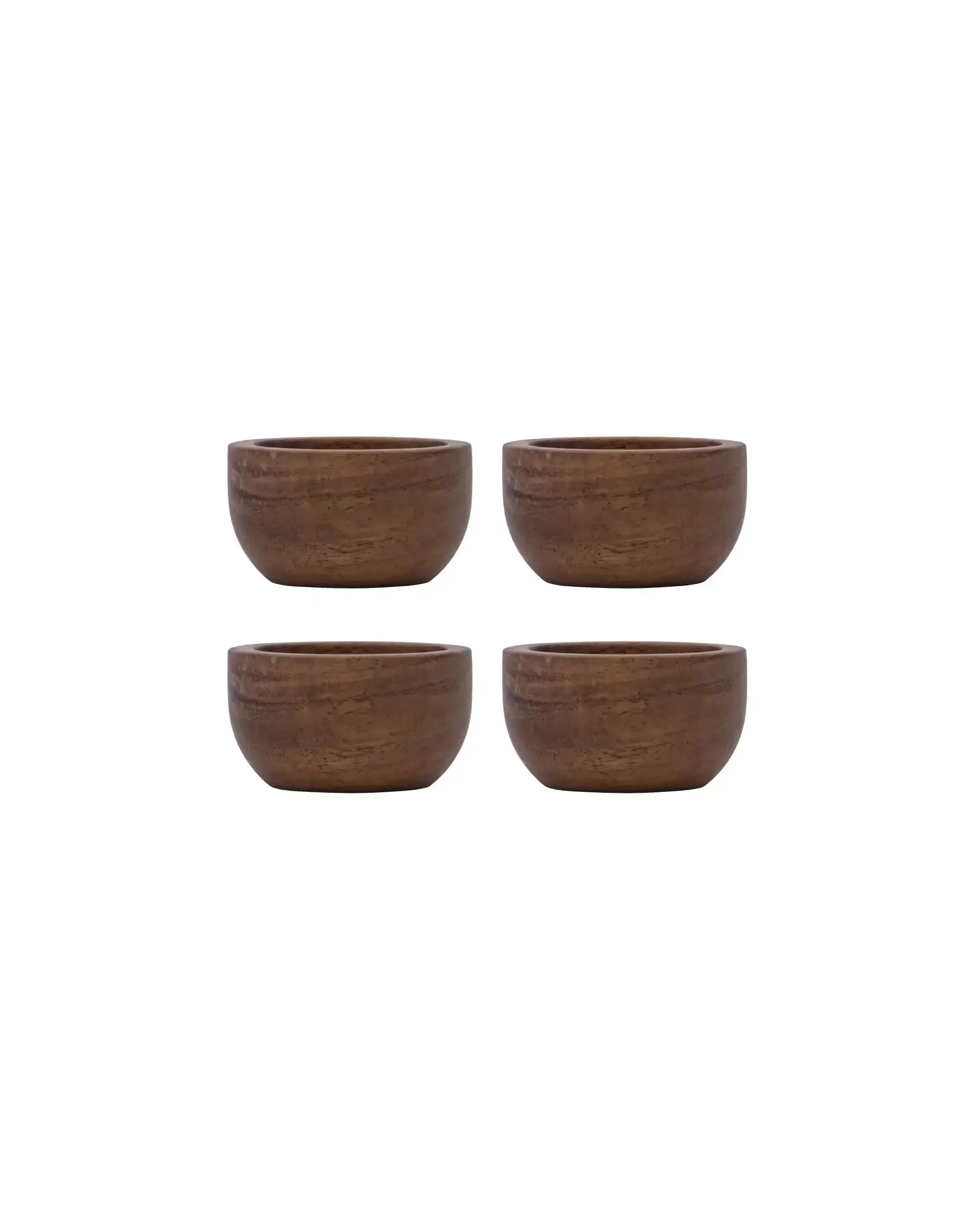 Eierdopjes wood naturel – 4 stuks