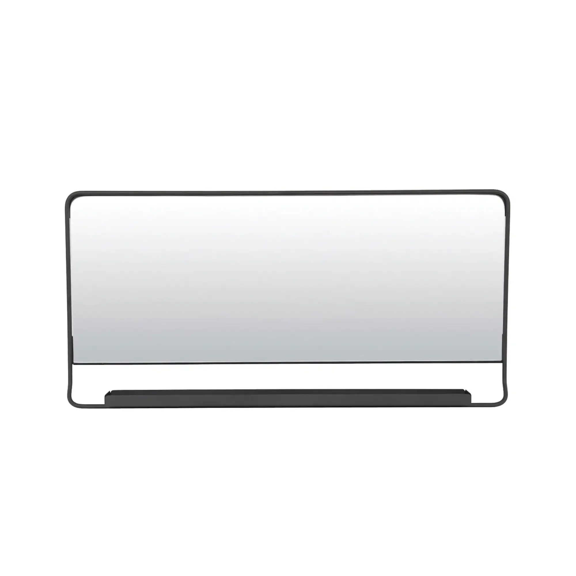 Chic Spiegel met plank zwart metaal 80x40cm