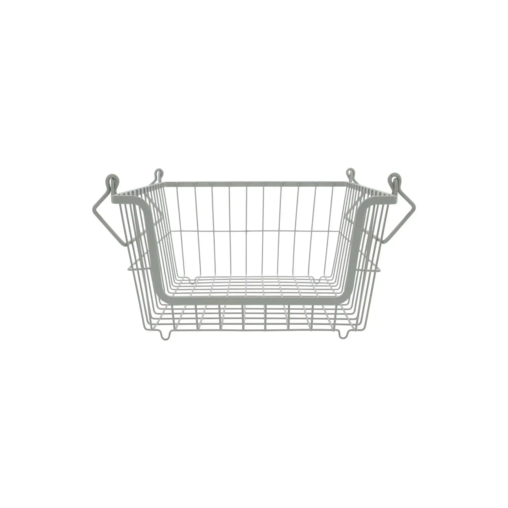 Draadmand Nico grijs metaal 27x15x35cm