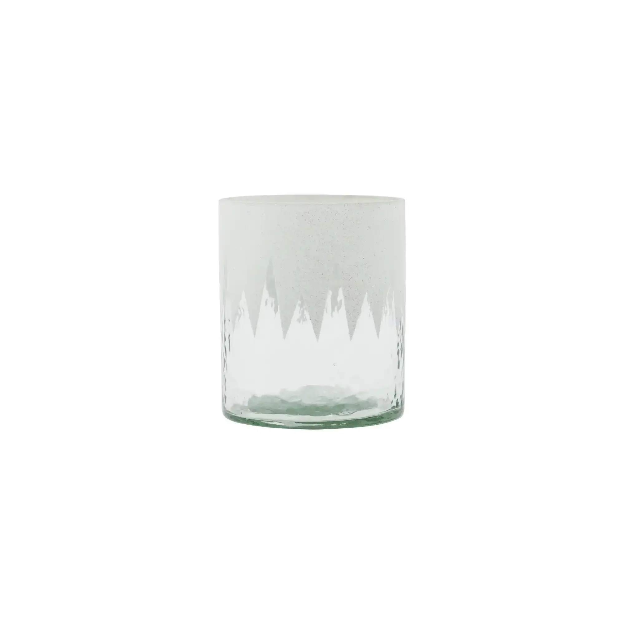 Sfeerlicht Glitt helder wit glitterglas 8cm