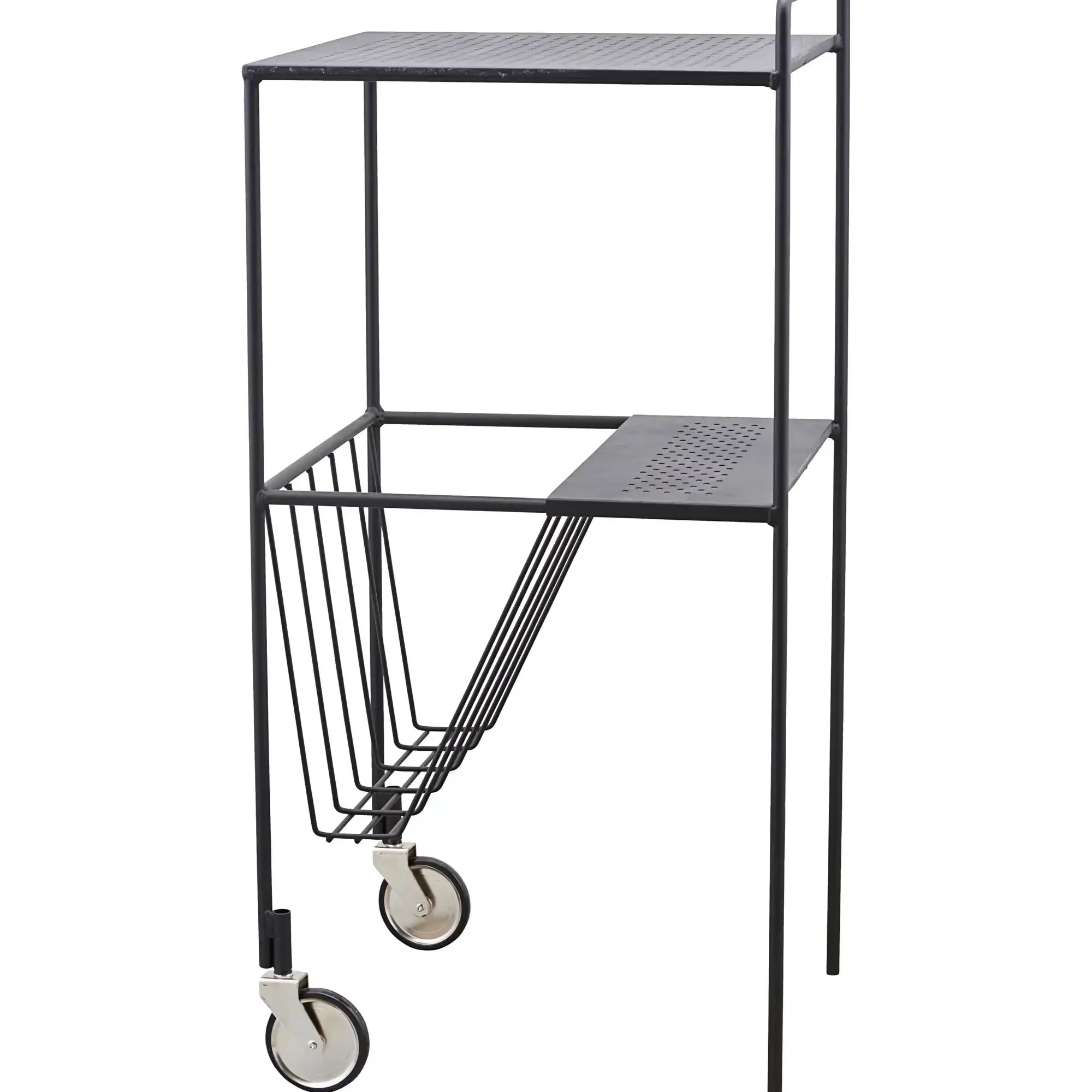 Zwarte trolley Use van metaal 35x75cm