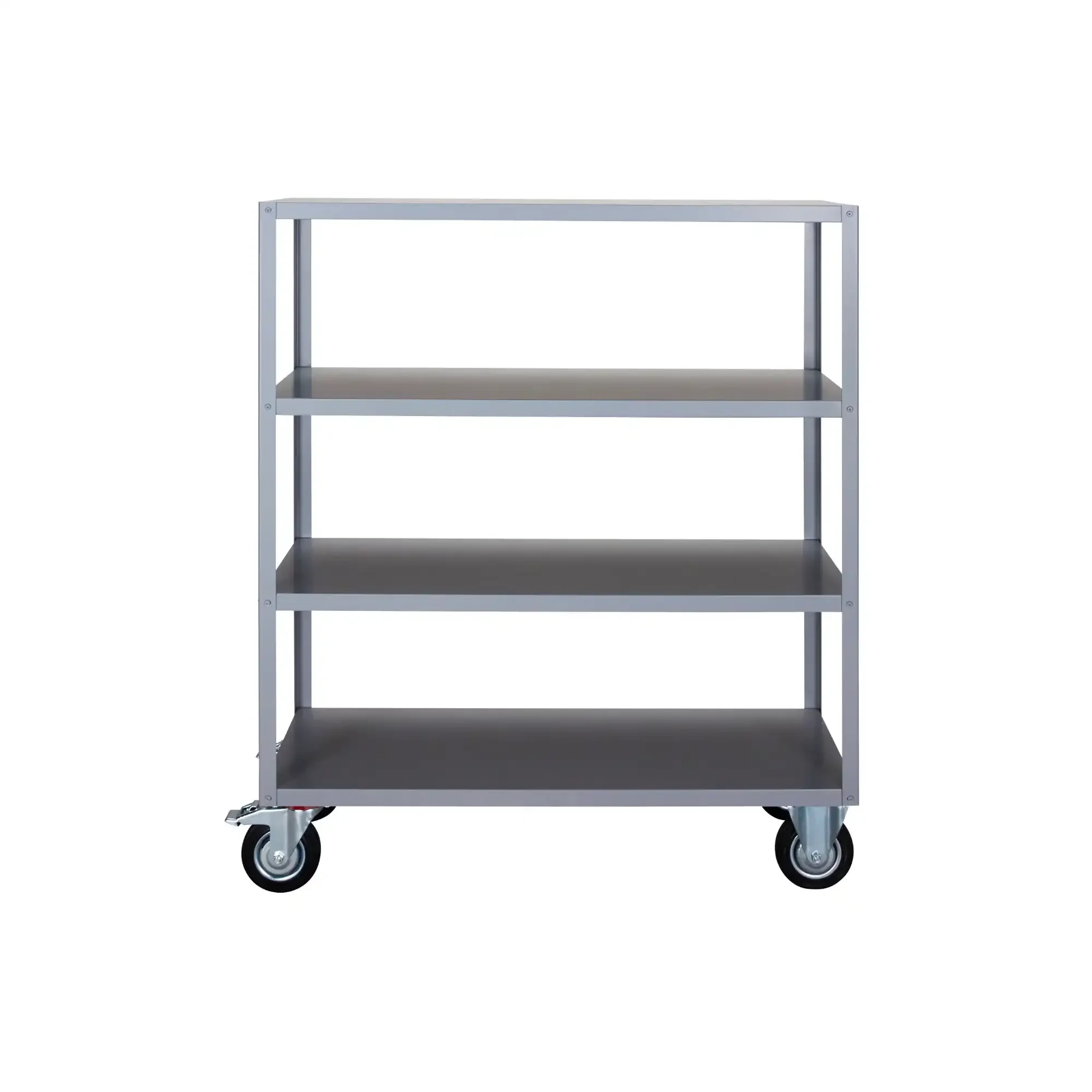Trolley op wielen grijs metaal 140cm