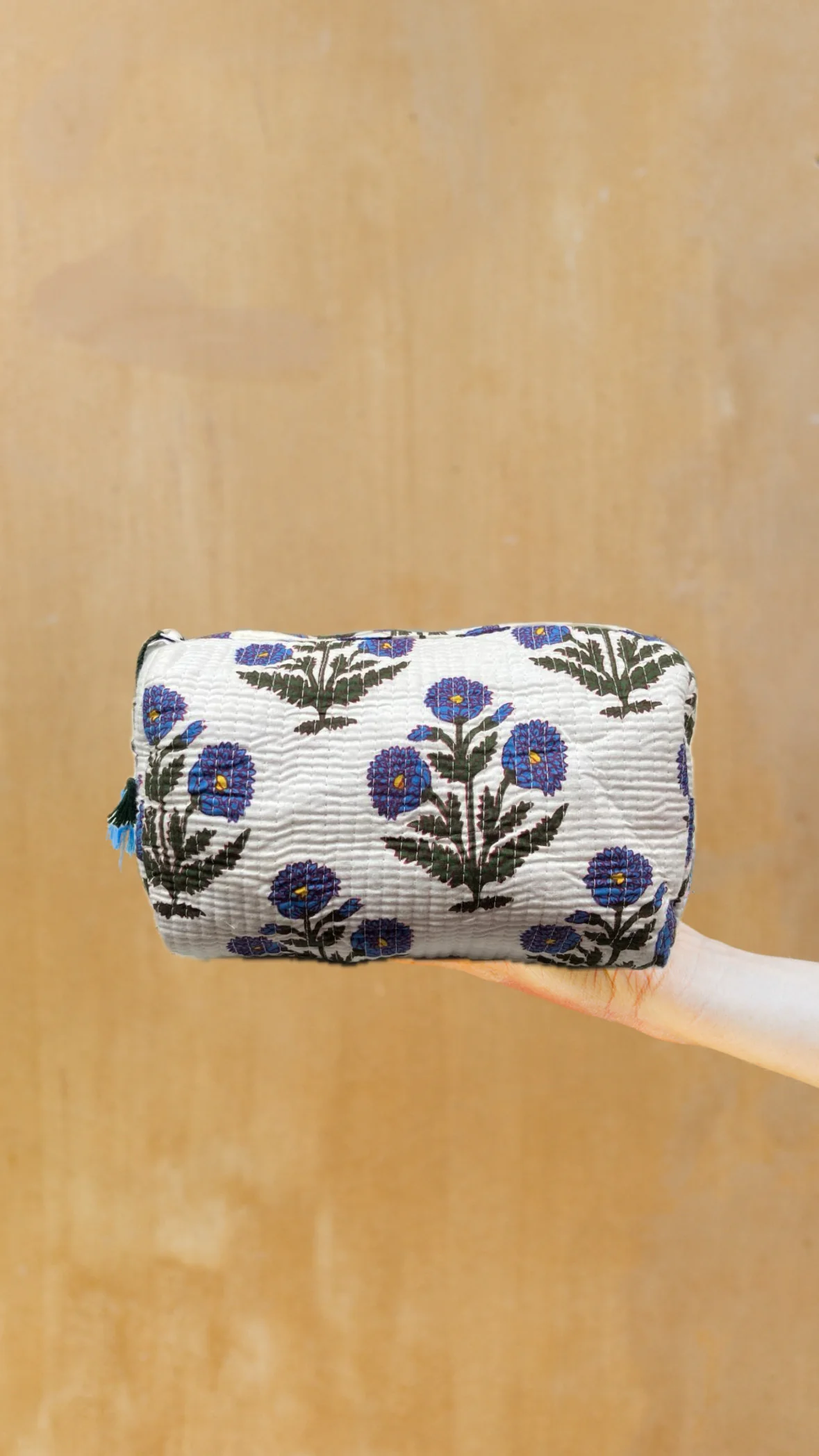 ToiletTas Bloemen Blauw