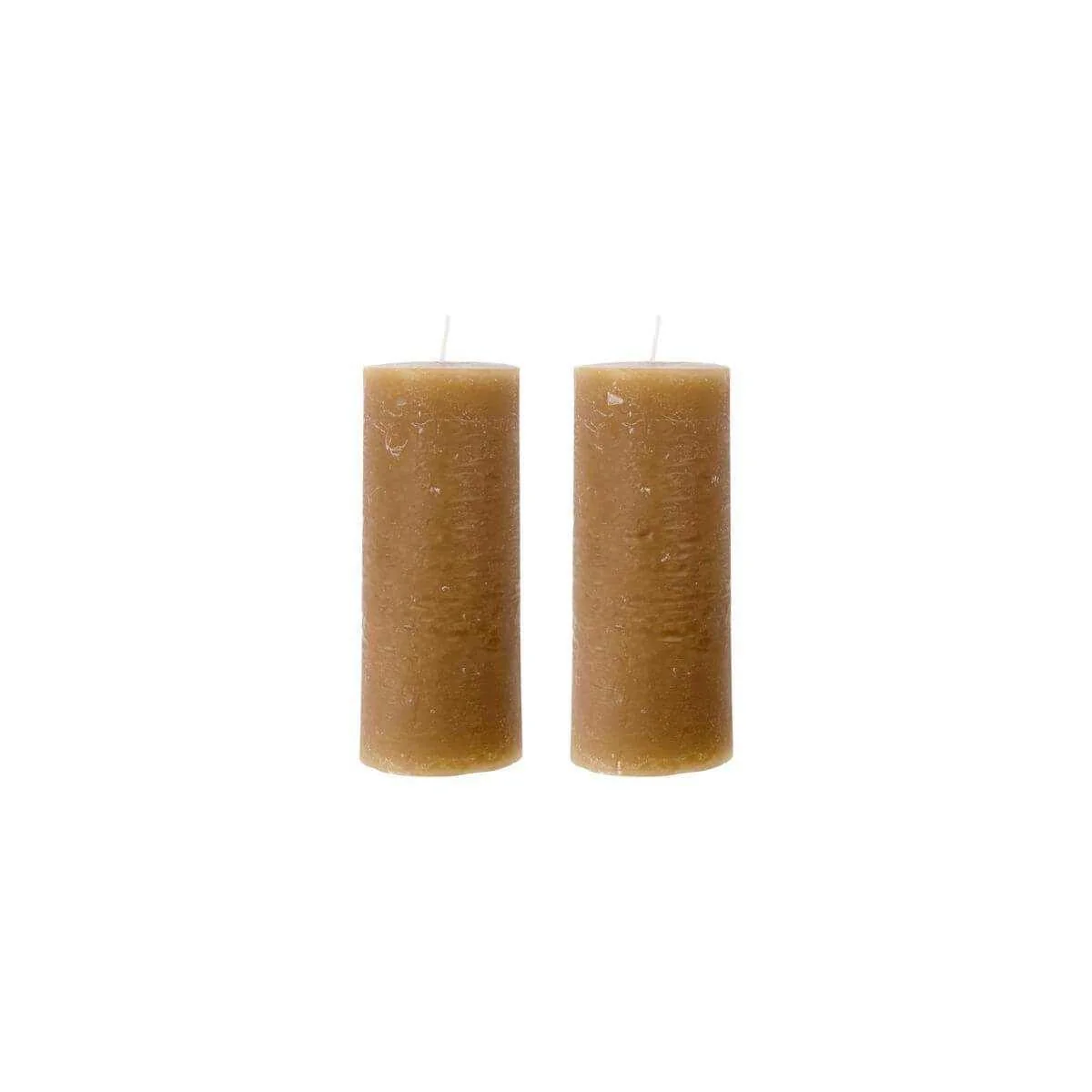 Kaars Rustic camel 15cm – 2 stuks