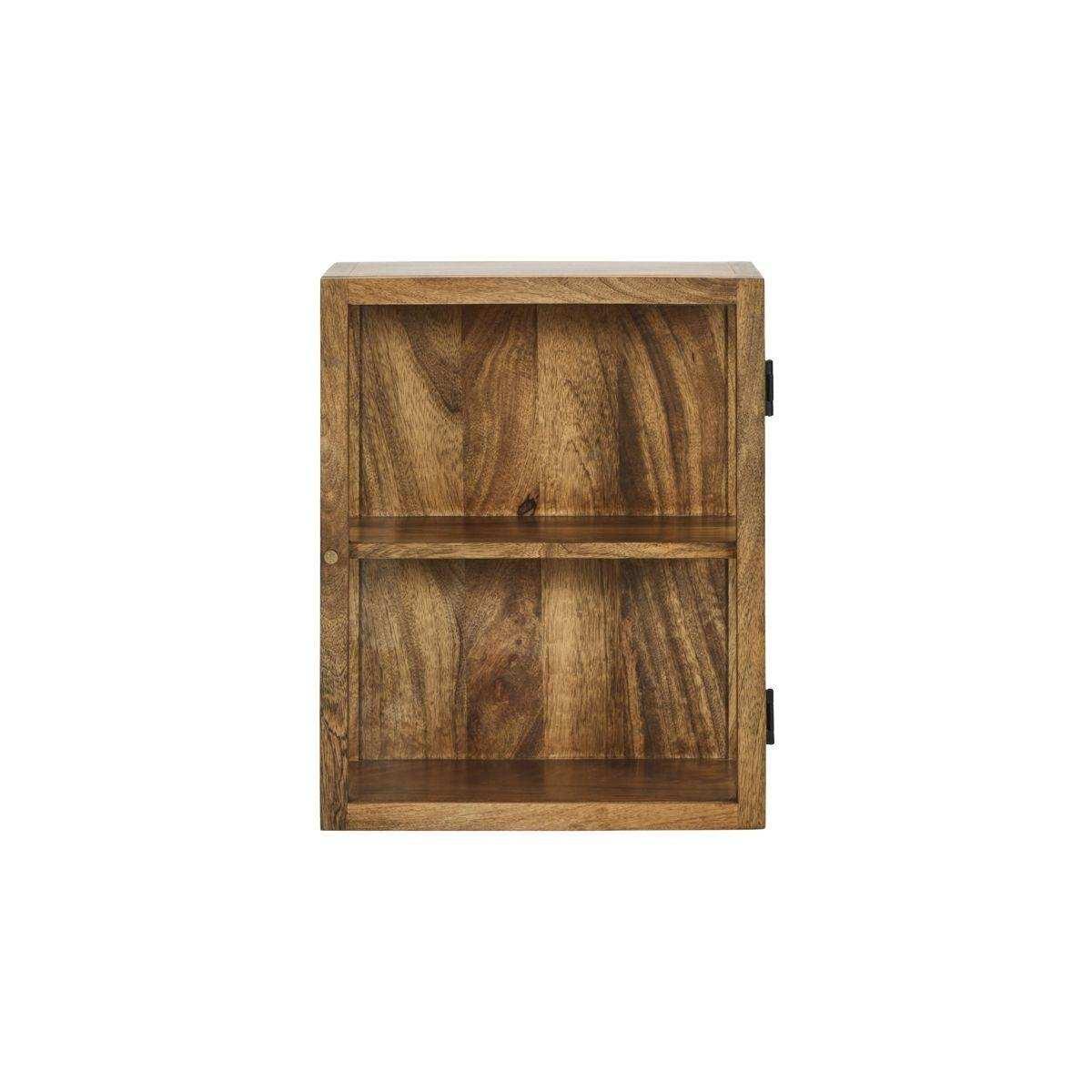 Wandvitrine hout antiek bruin 50cm