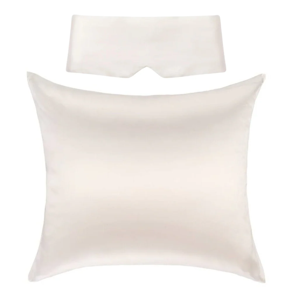 Perfect Sleep Set Soft Ivory – Kussensloop & Slaapmasker