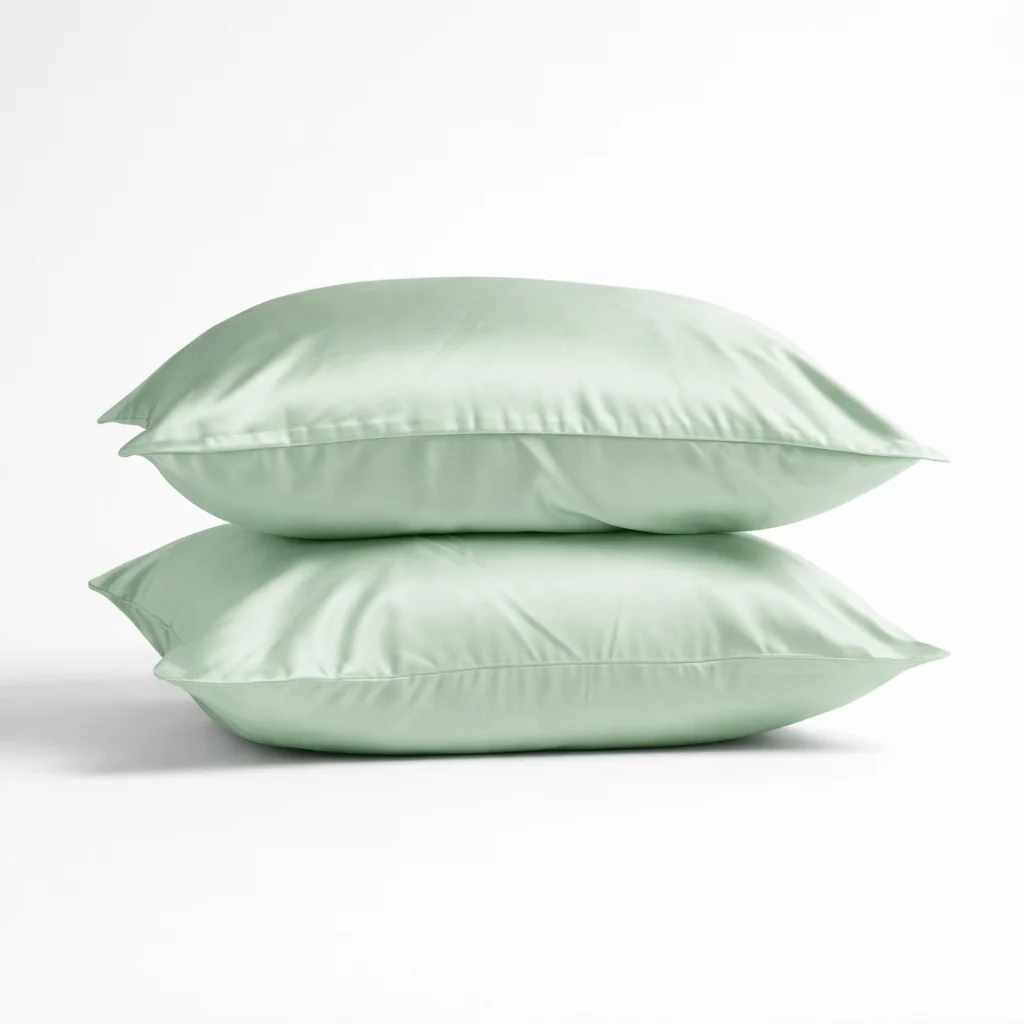 2x Zijden Kussensloop Soft Sage – 22MM