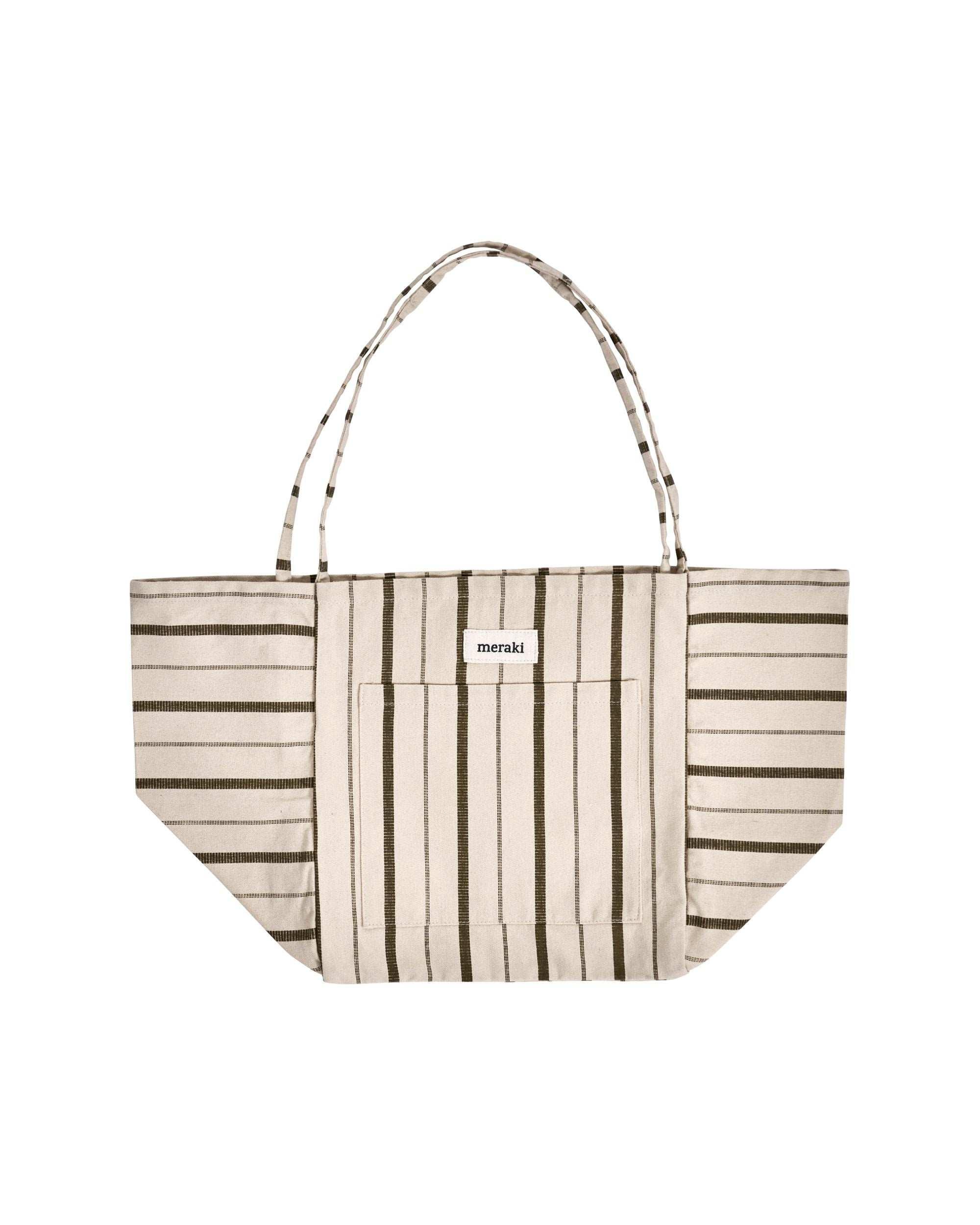 Draagtas Tote Gebroken wit Leger groen 35cm Draagtas Tote Gebroken wit Leger groen 35cm