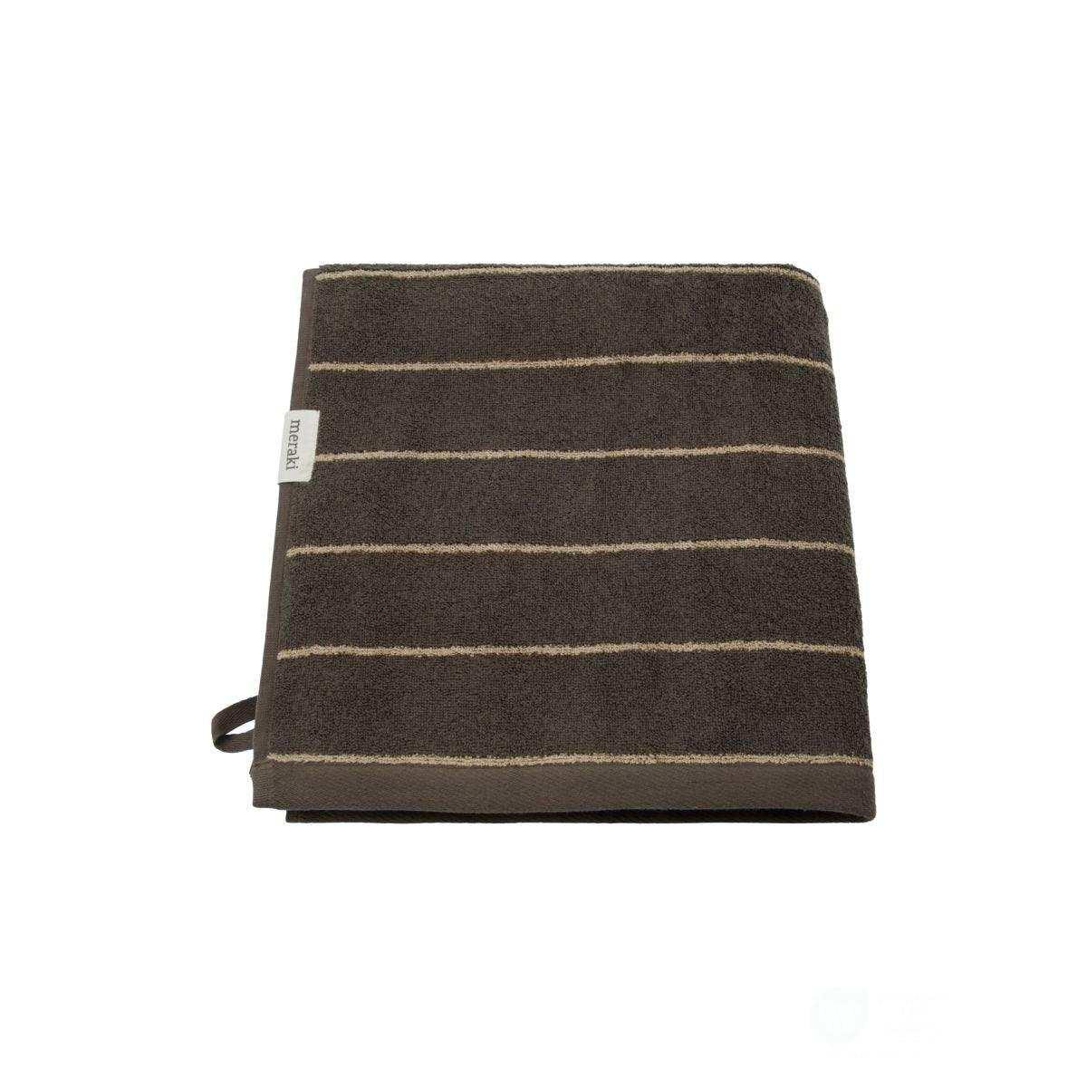 Handdoek Stripe groen 70x140cm