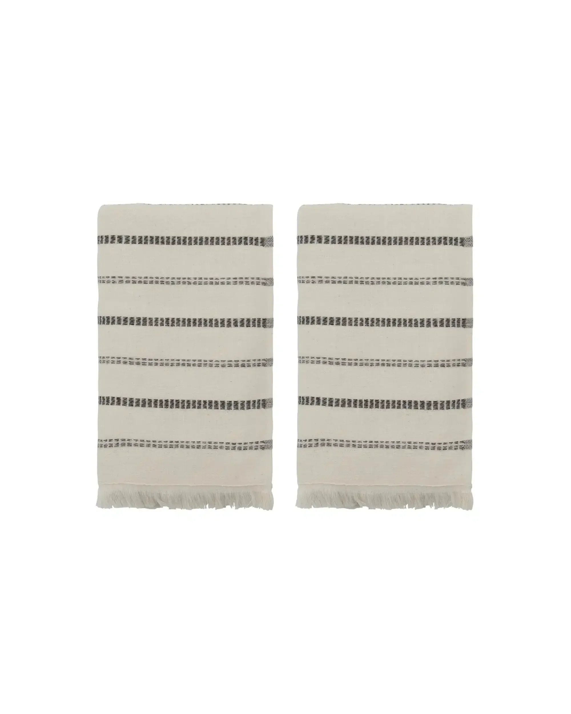 Handdoek True Gebroken wit Zwart 100x50cm – 2 stuks