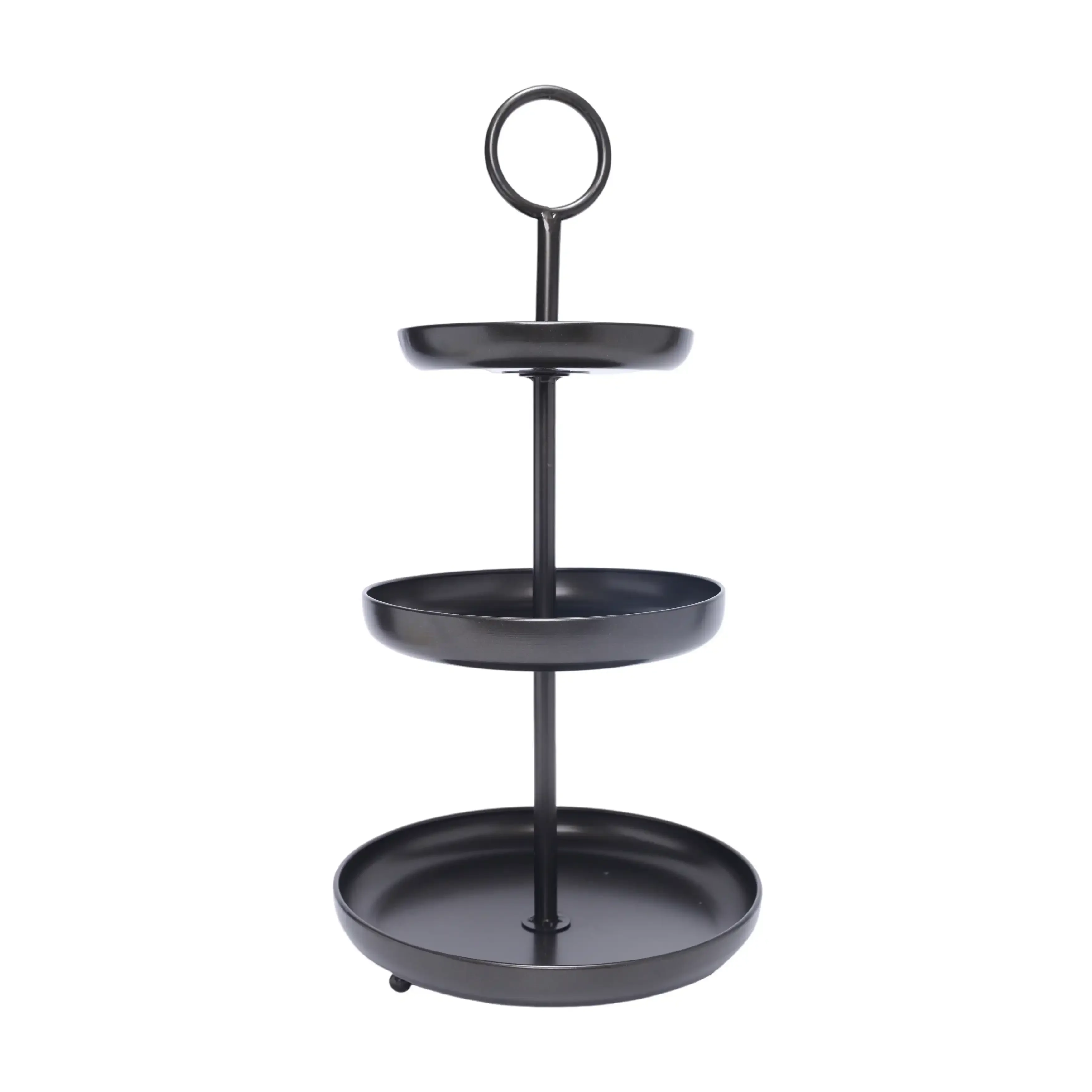 Etagere Diesbach zwart 60cm – 3 plateaus