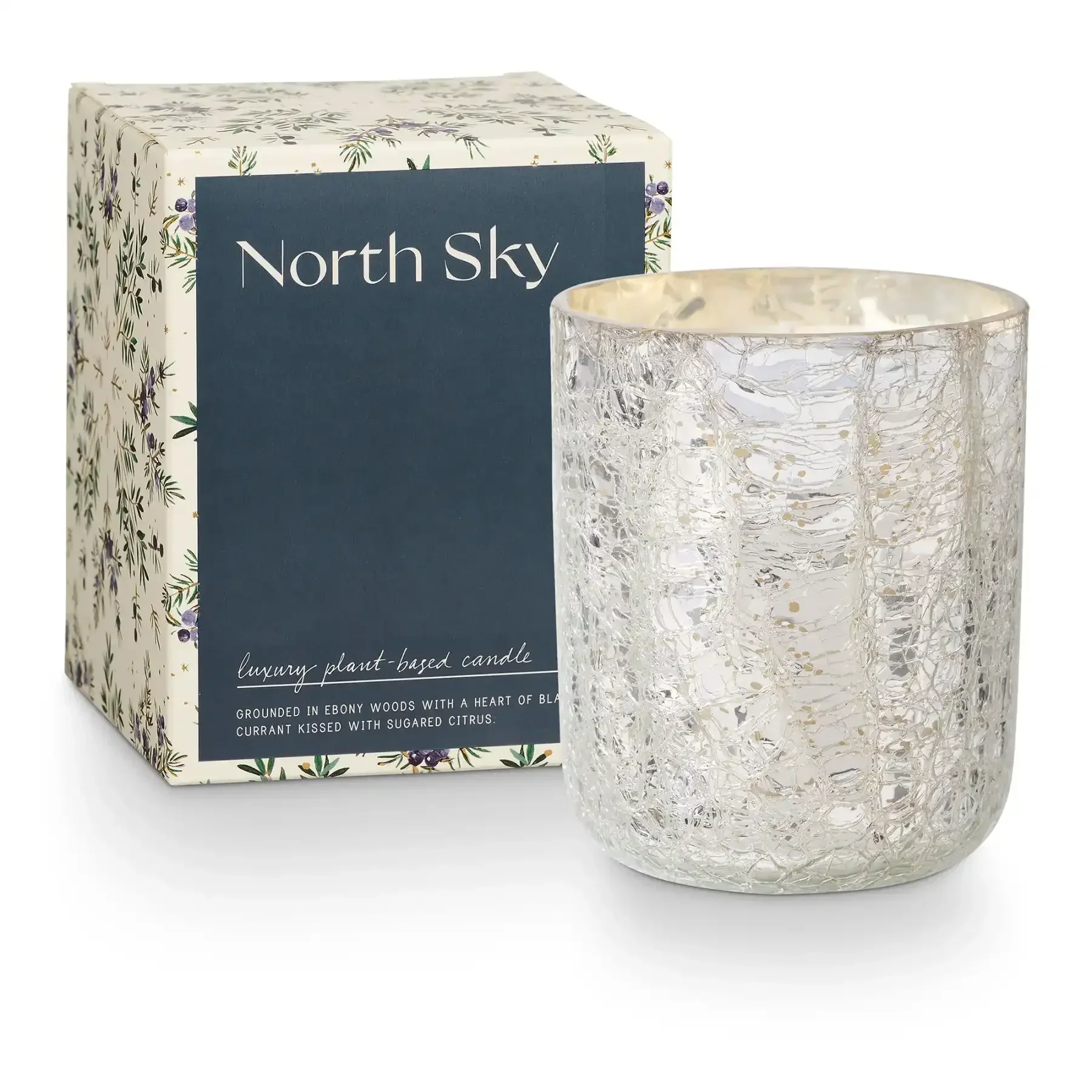 Geurkaars glas zilver north sky – 235gr
