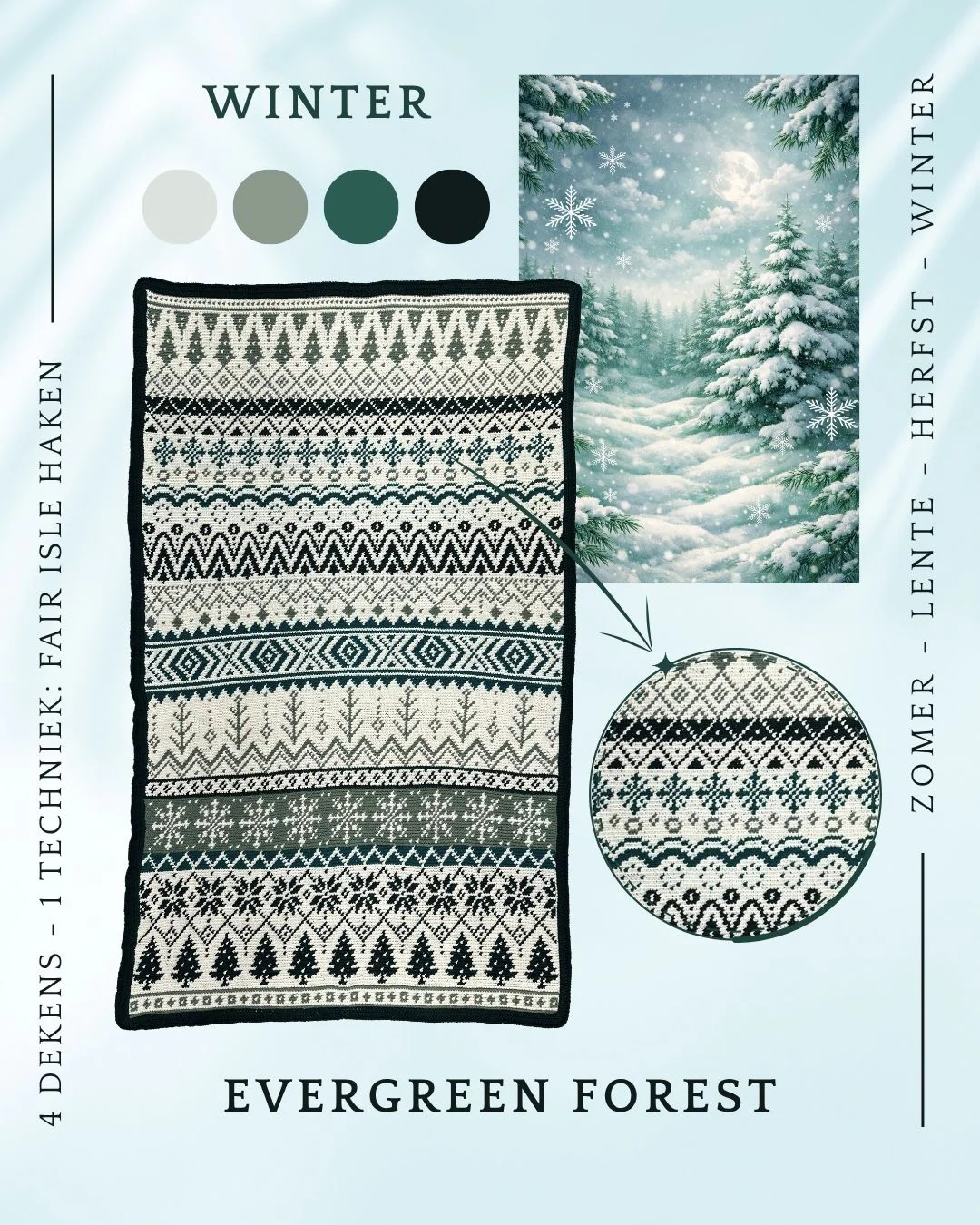 4 Seizoenen Crochet-A-Long Pakket – Mosaic Fair Isle Edition 2026 - Afbeelding 3