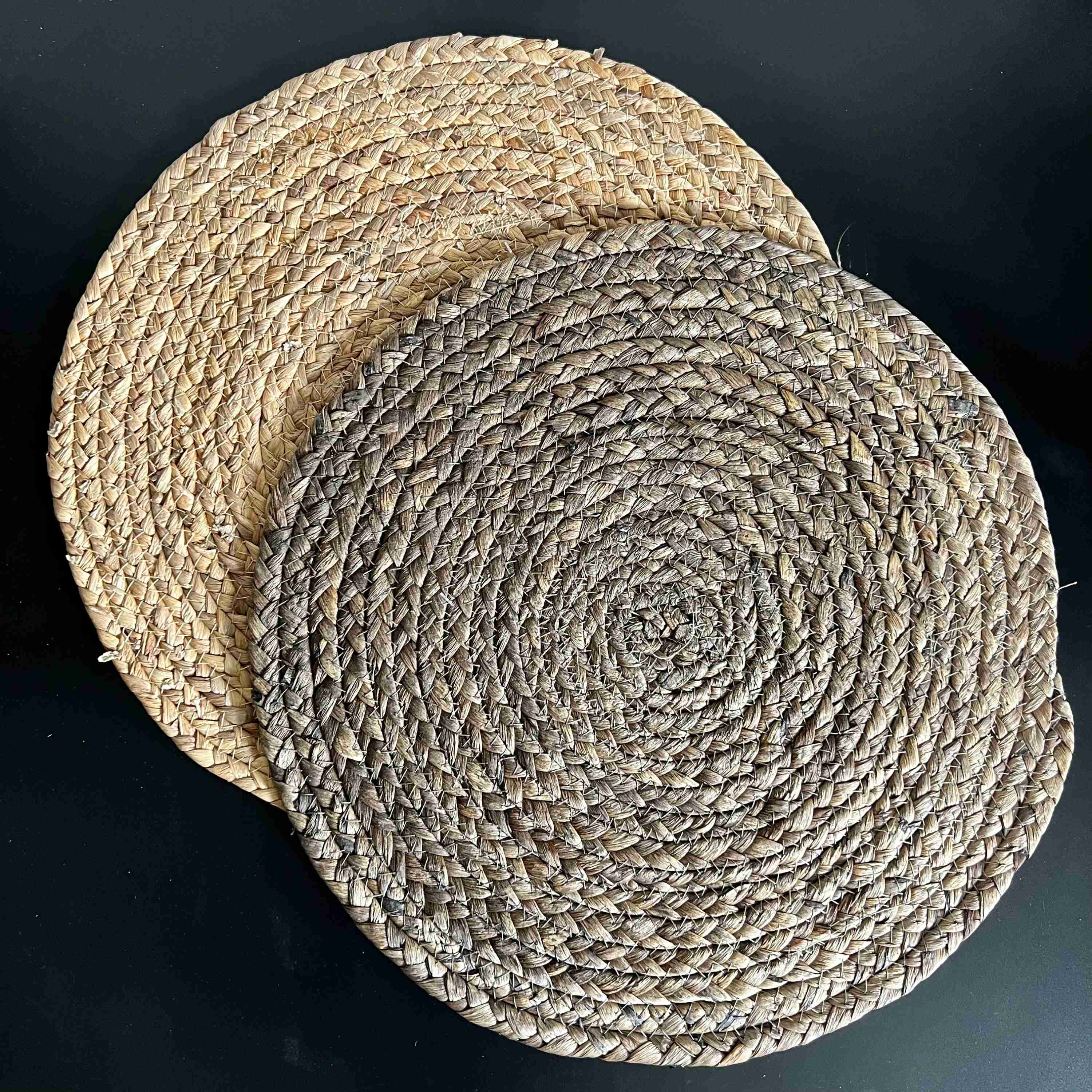 Placemat natuurlijk gras – 38 cm rond – 2 kleuren
