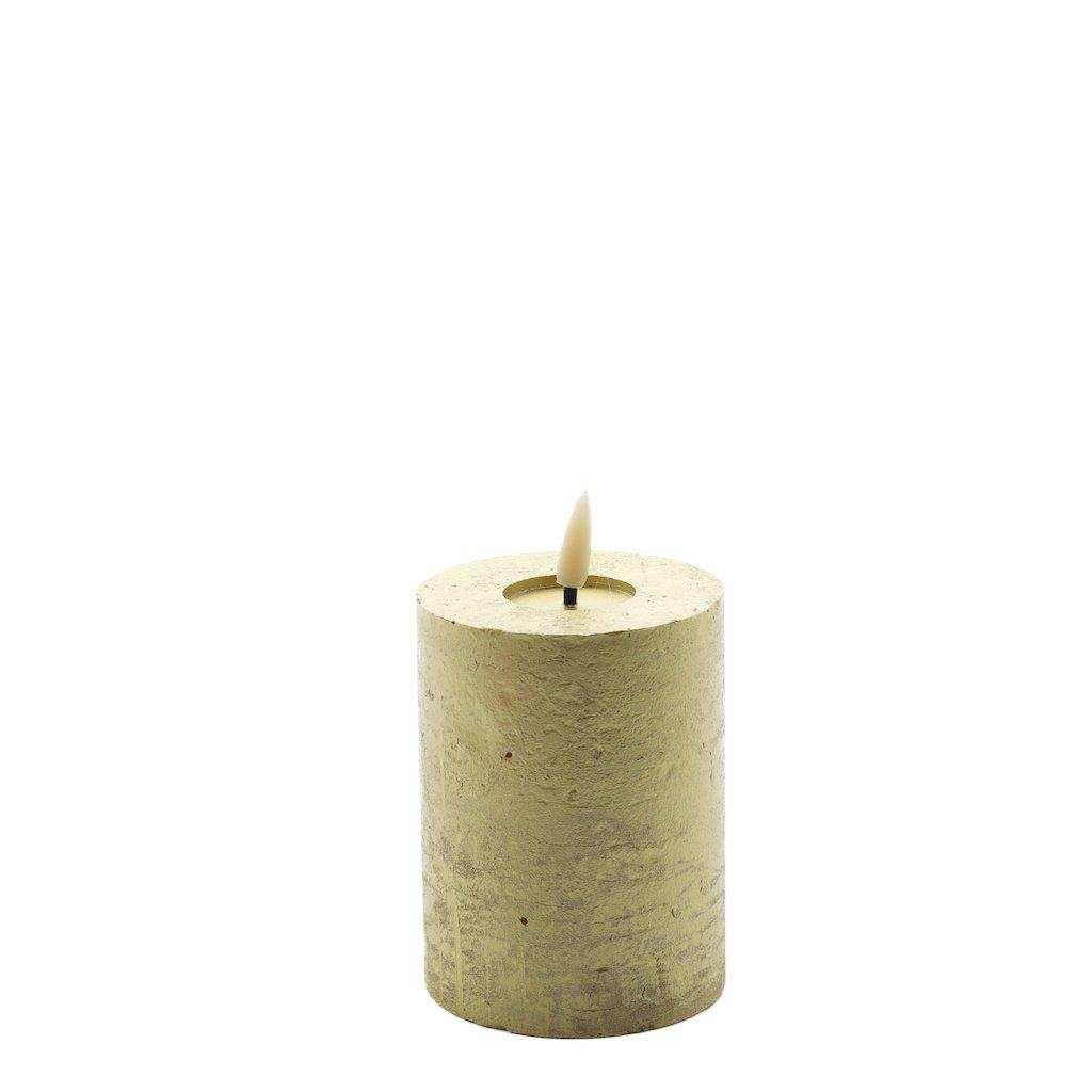 led kaars metallic goud 10x10cm led kaars metallic goud 10x10cm