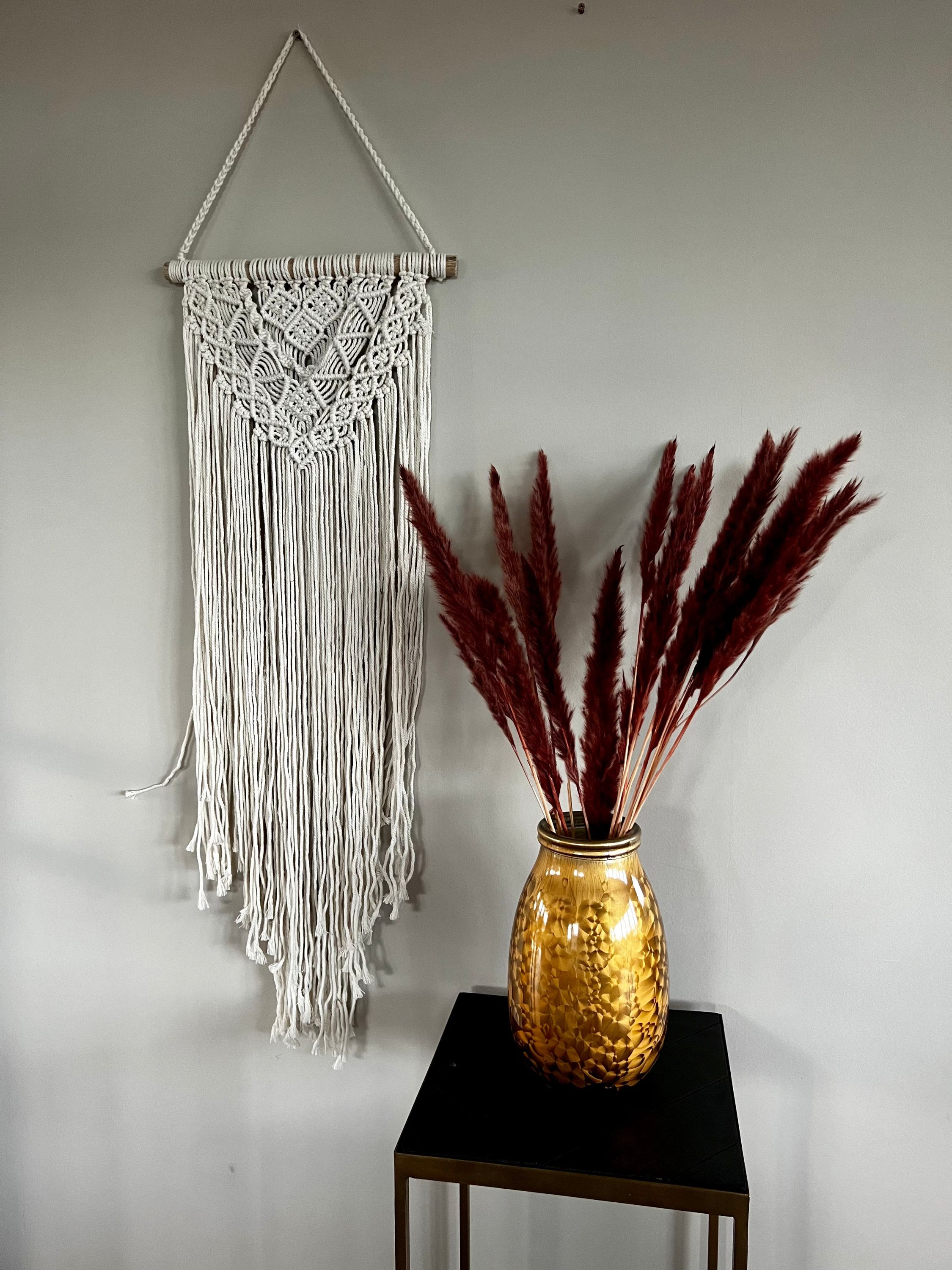 Gevlochten wandkleed – macramé – 38x100cm