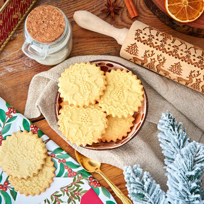 50% korting | MerryRol™ – houten deegrollers voor Kerstmis [Laatste dag korting]
