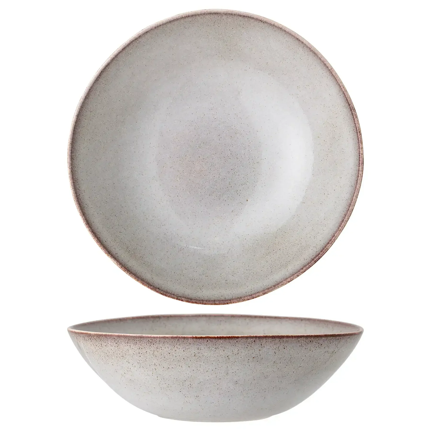 Schaal aardewerk beige Sandrine 32cm