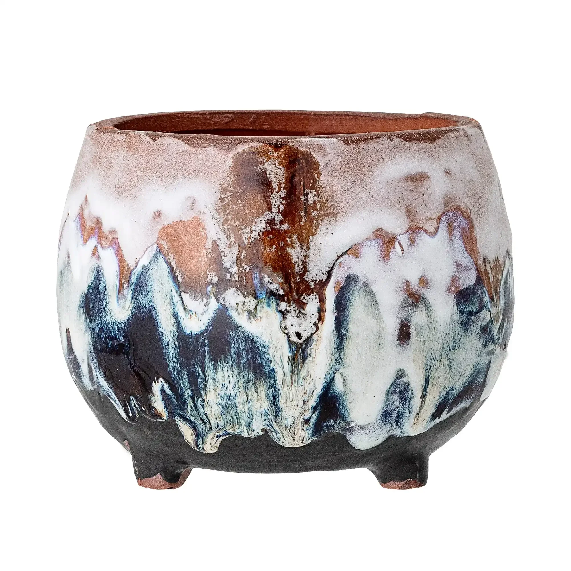 Bloempot terracotta bruin Bjanka 14cm