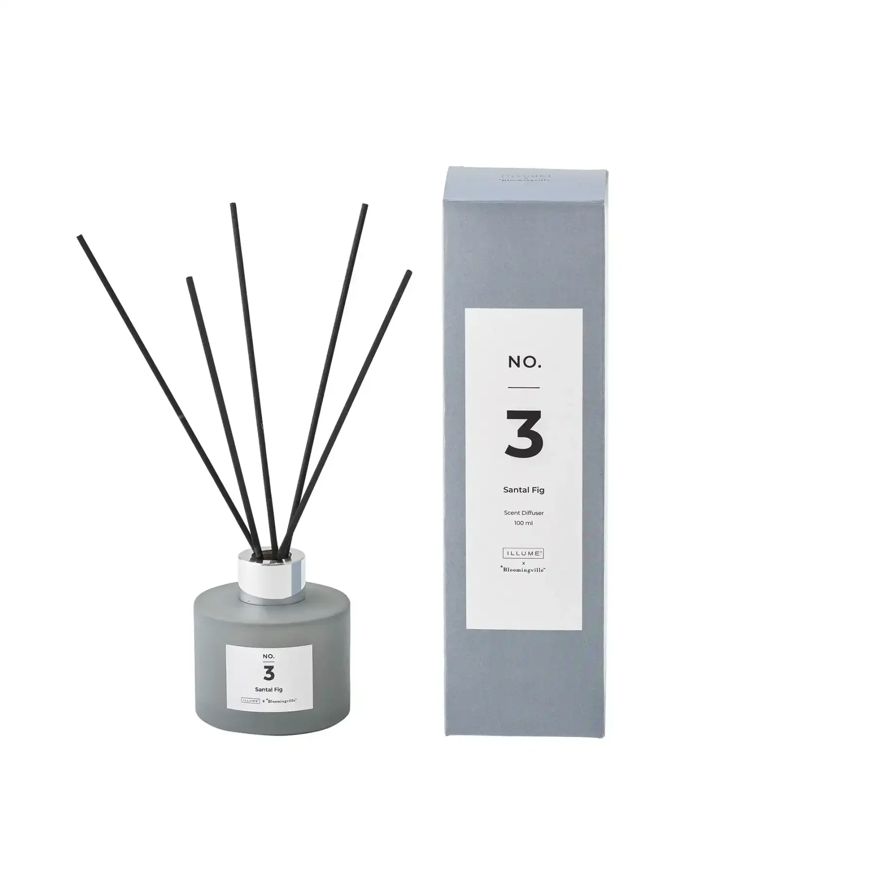 Geurverspreider glas blauw no. 3 santal fig – 100ml