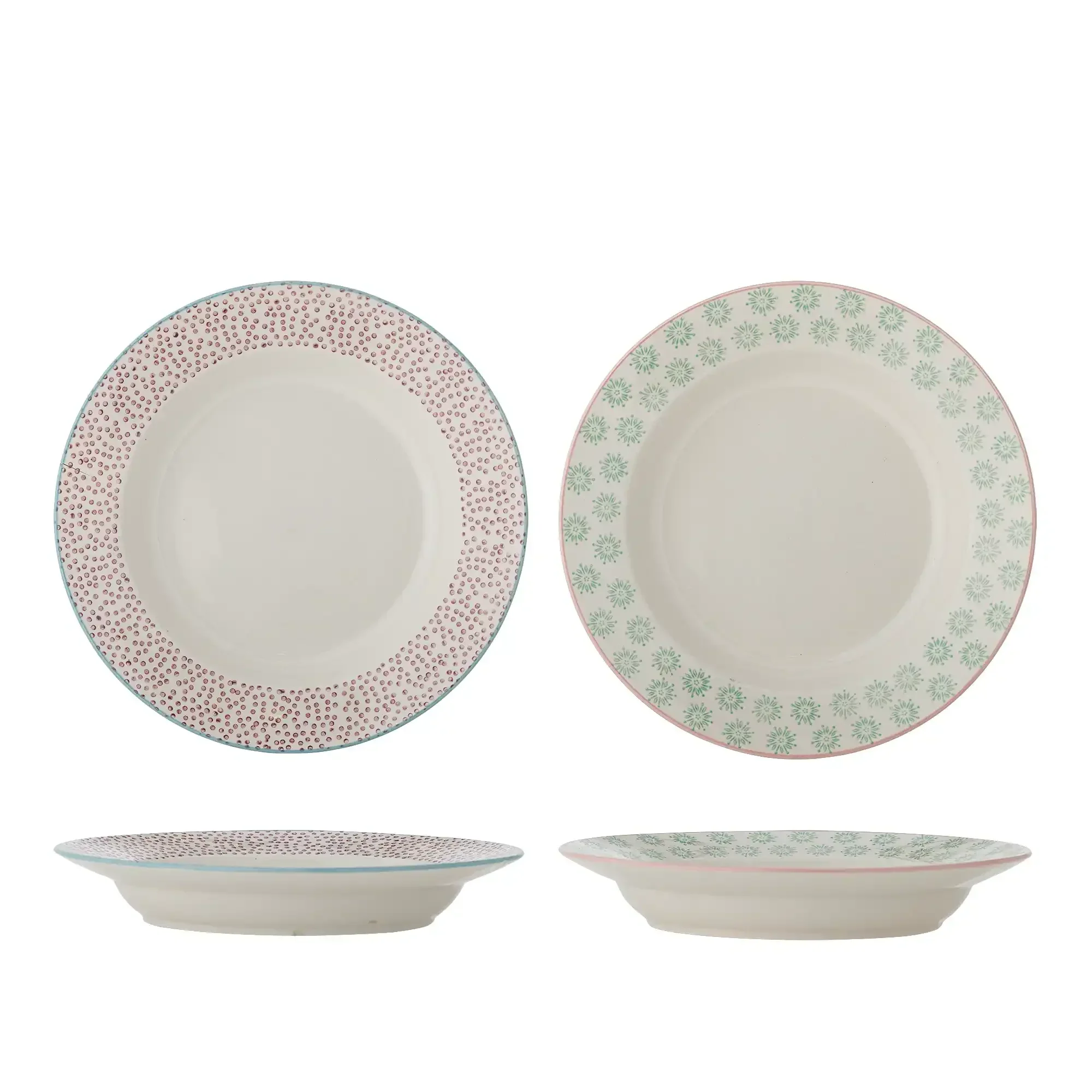 Bord aardewerk groen Patrizia 25cm – set van 2