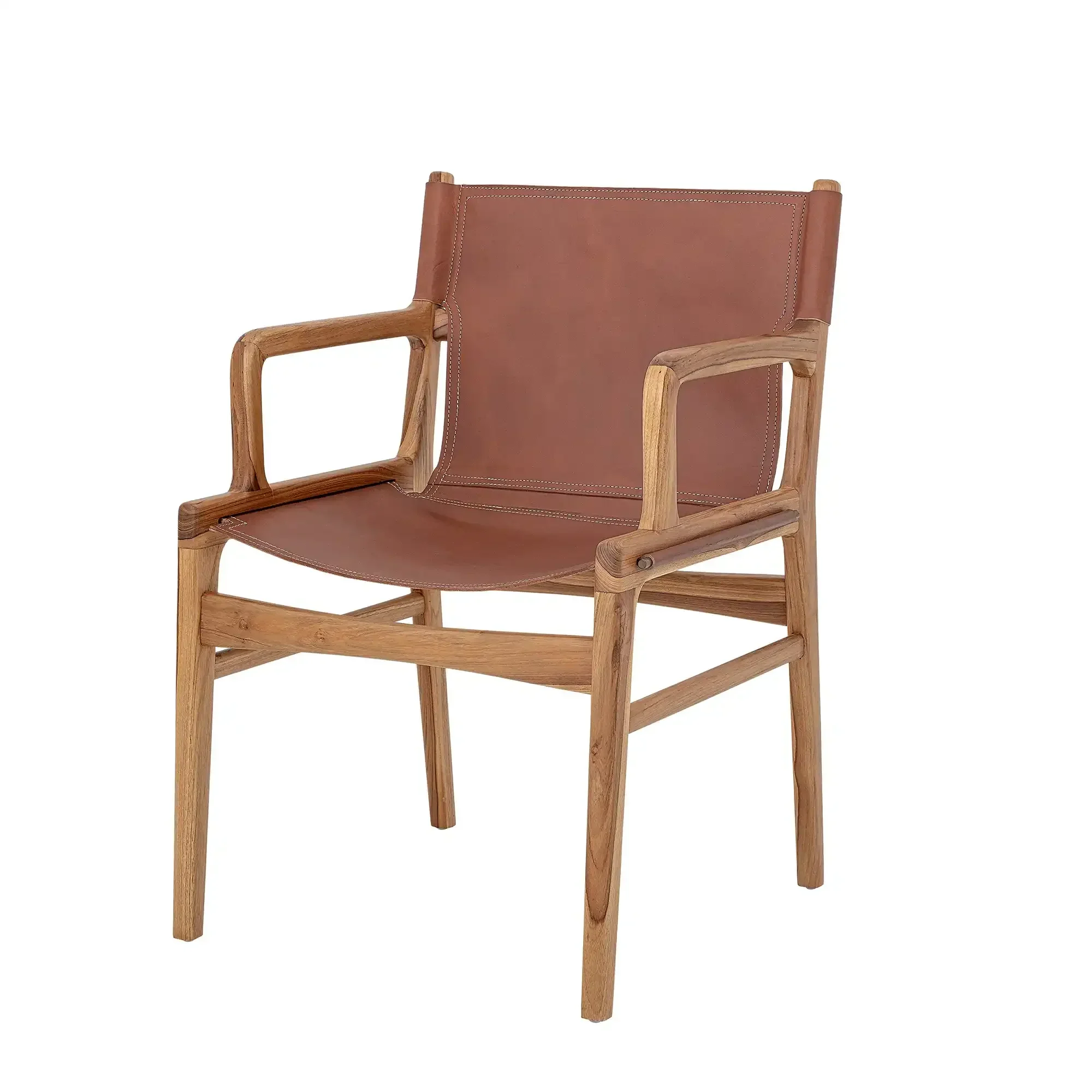 Lounge chair leer bruin Ollie