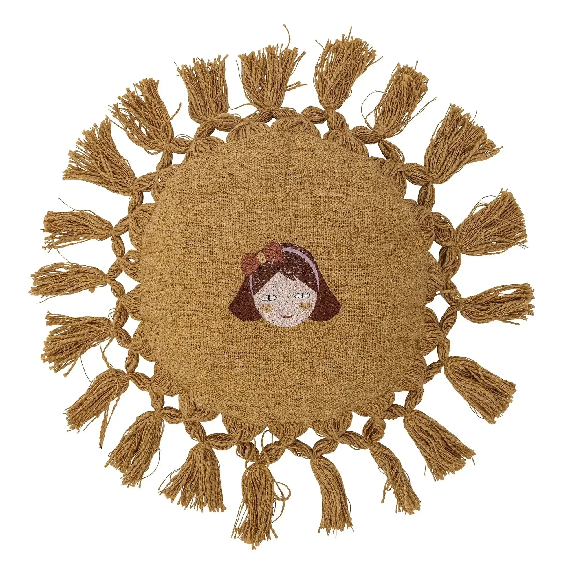Elinna kussen katoen geel 35cm