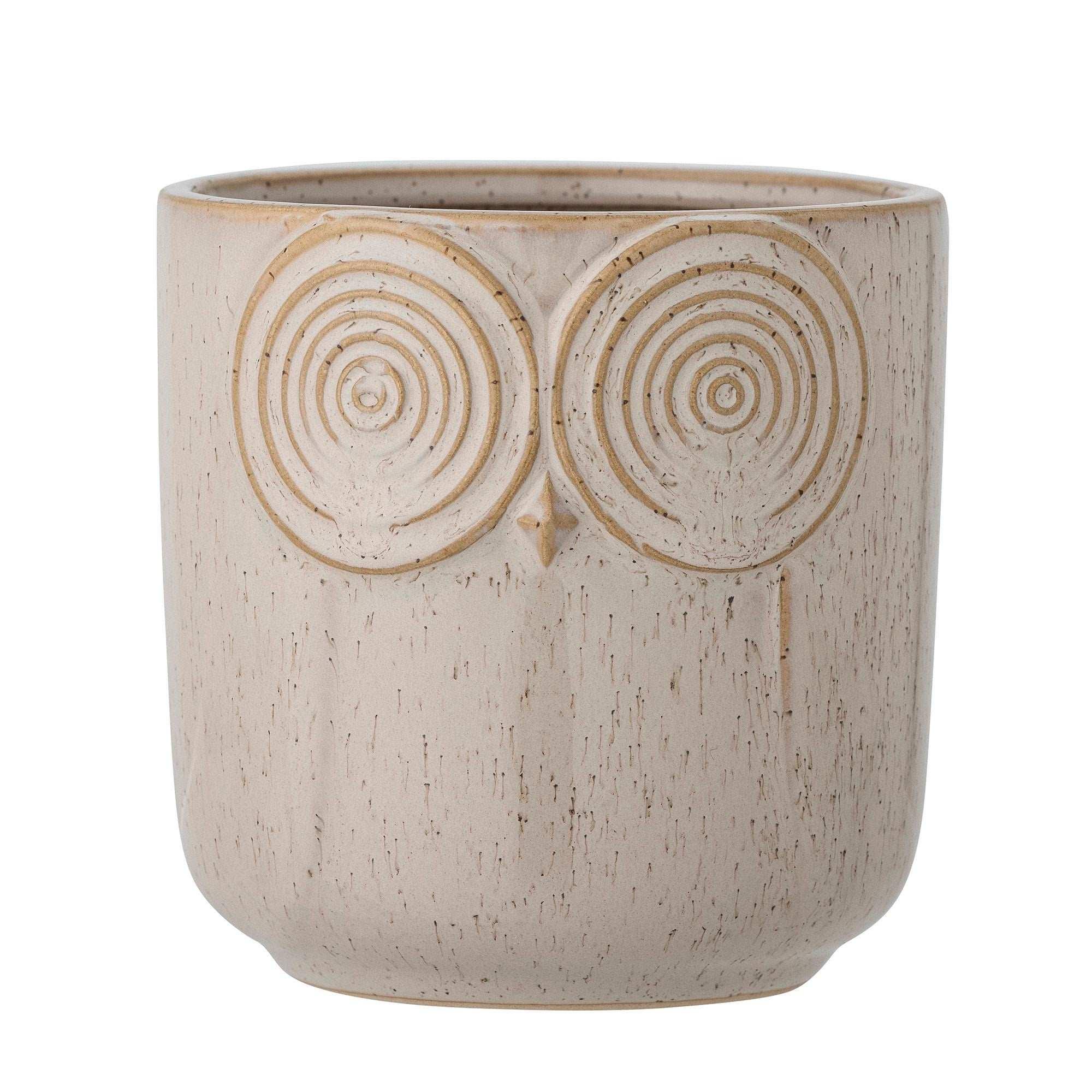Bloempot aardewerk beige dallas 12cm