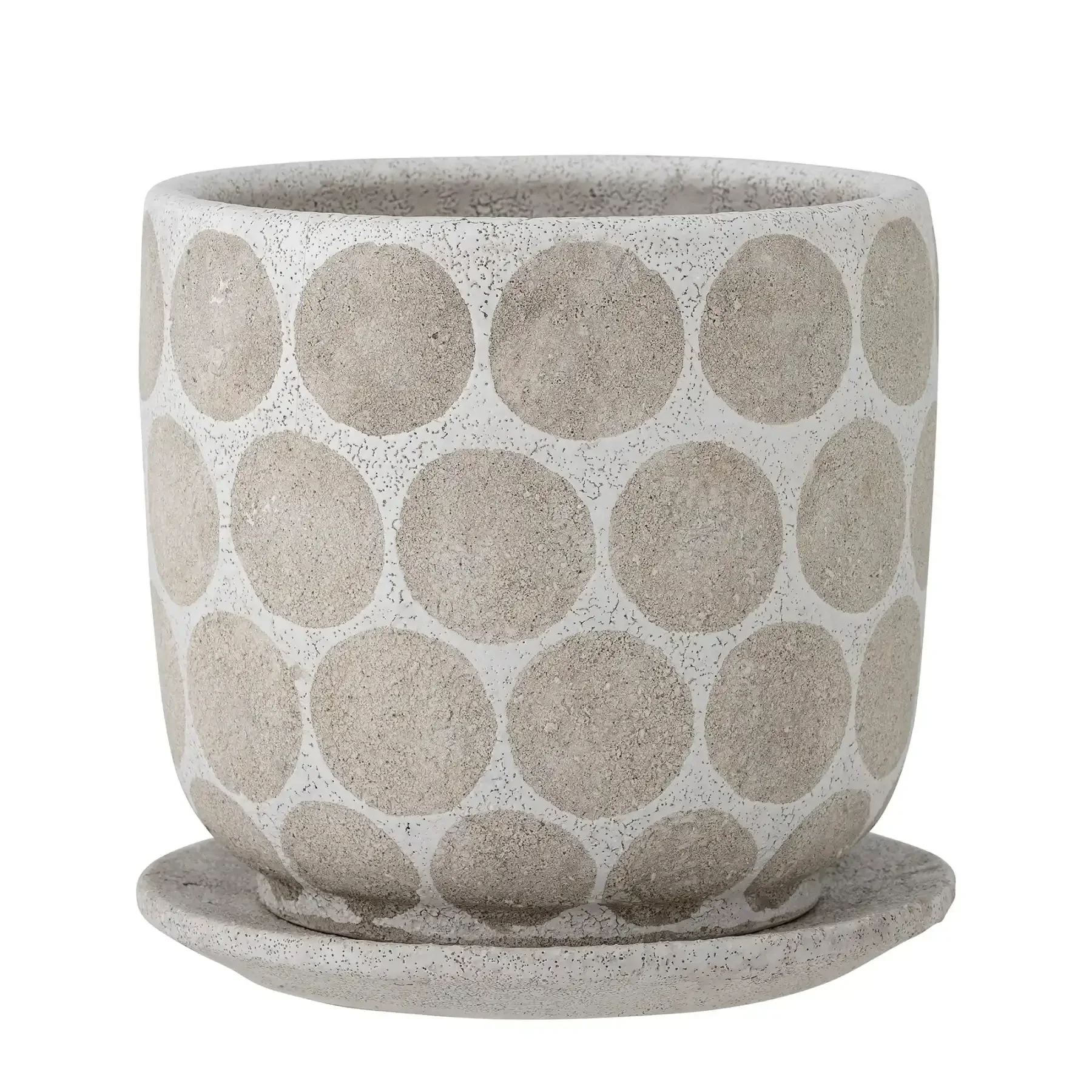 Bloempot terracotta wit Felan 18cm