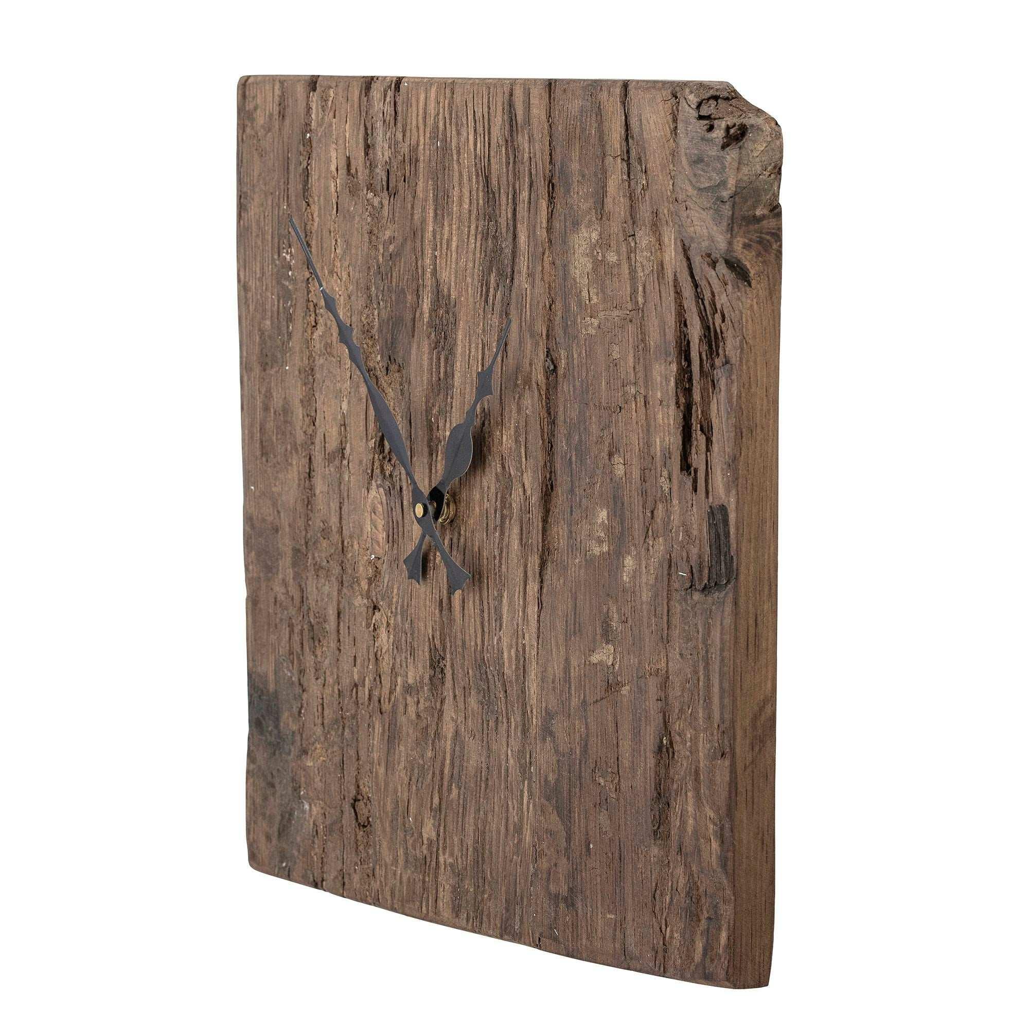 Wandklok hergebruikt hout bruin Sarai 30cm