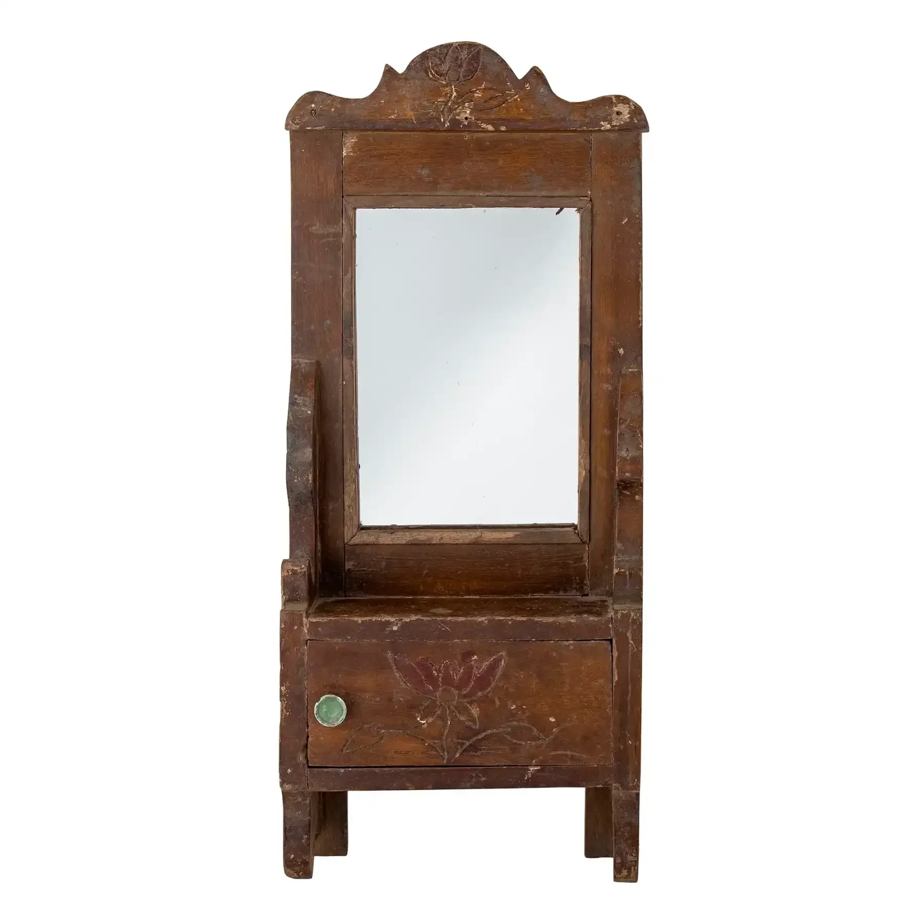 Spiegel gerecycled hout Sehar 43cm