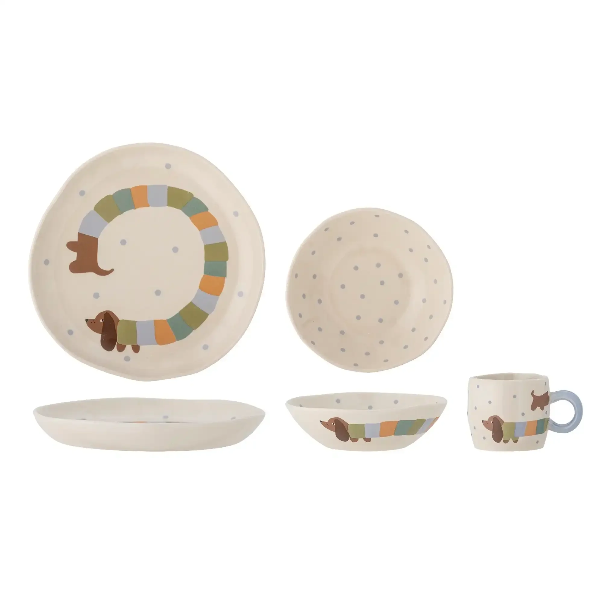 Charlie serviesset aardewerk – set van 3