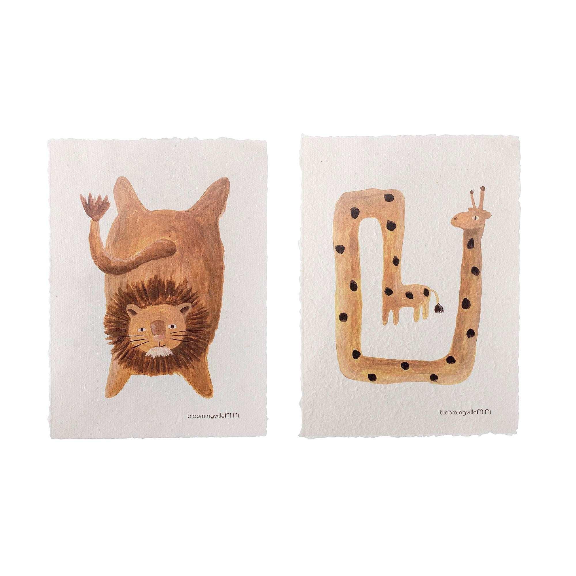 Fritza posterset papier oranje – set van 2