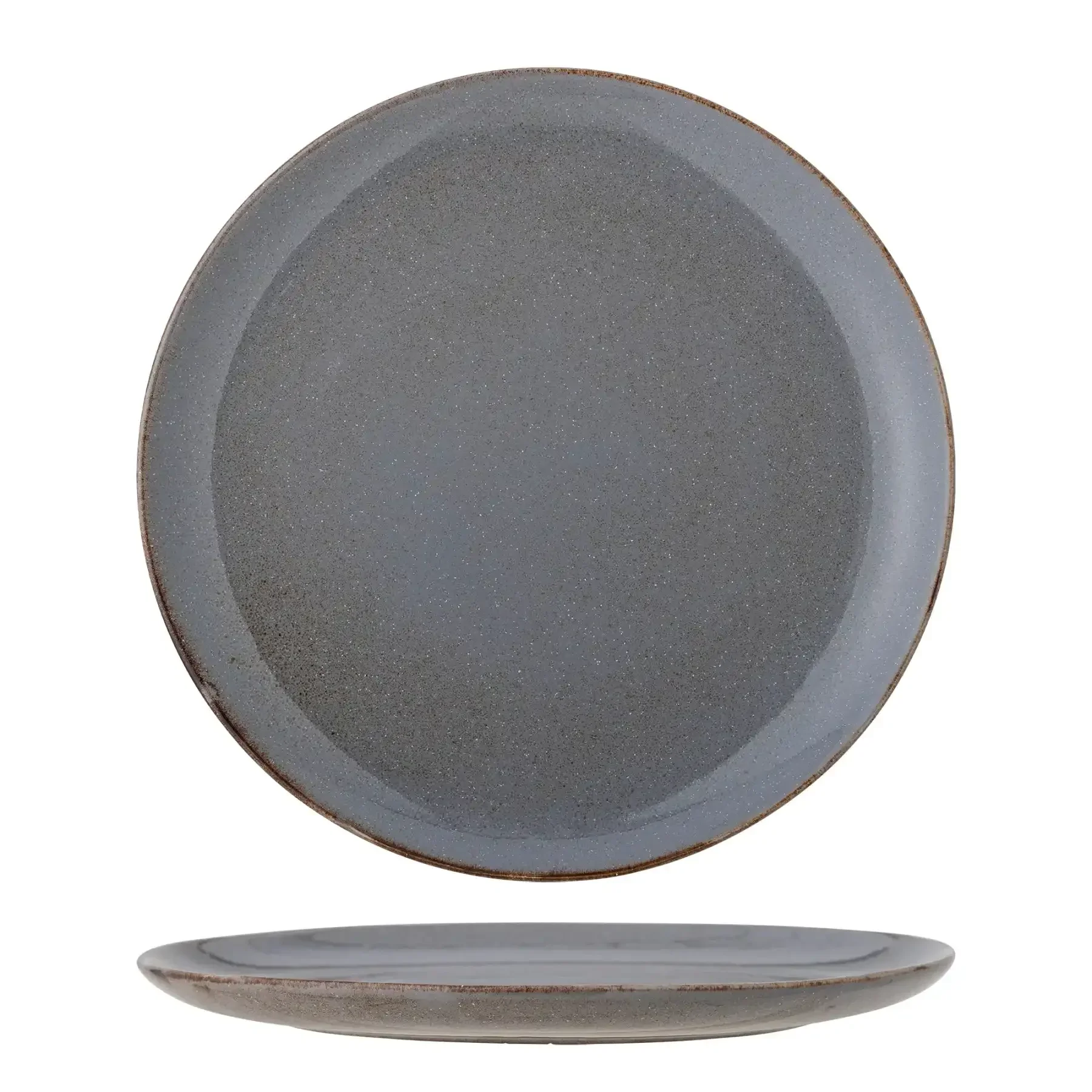 Bord aardewerk grijs Sandrine 28cm