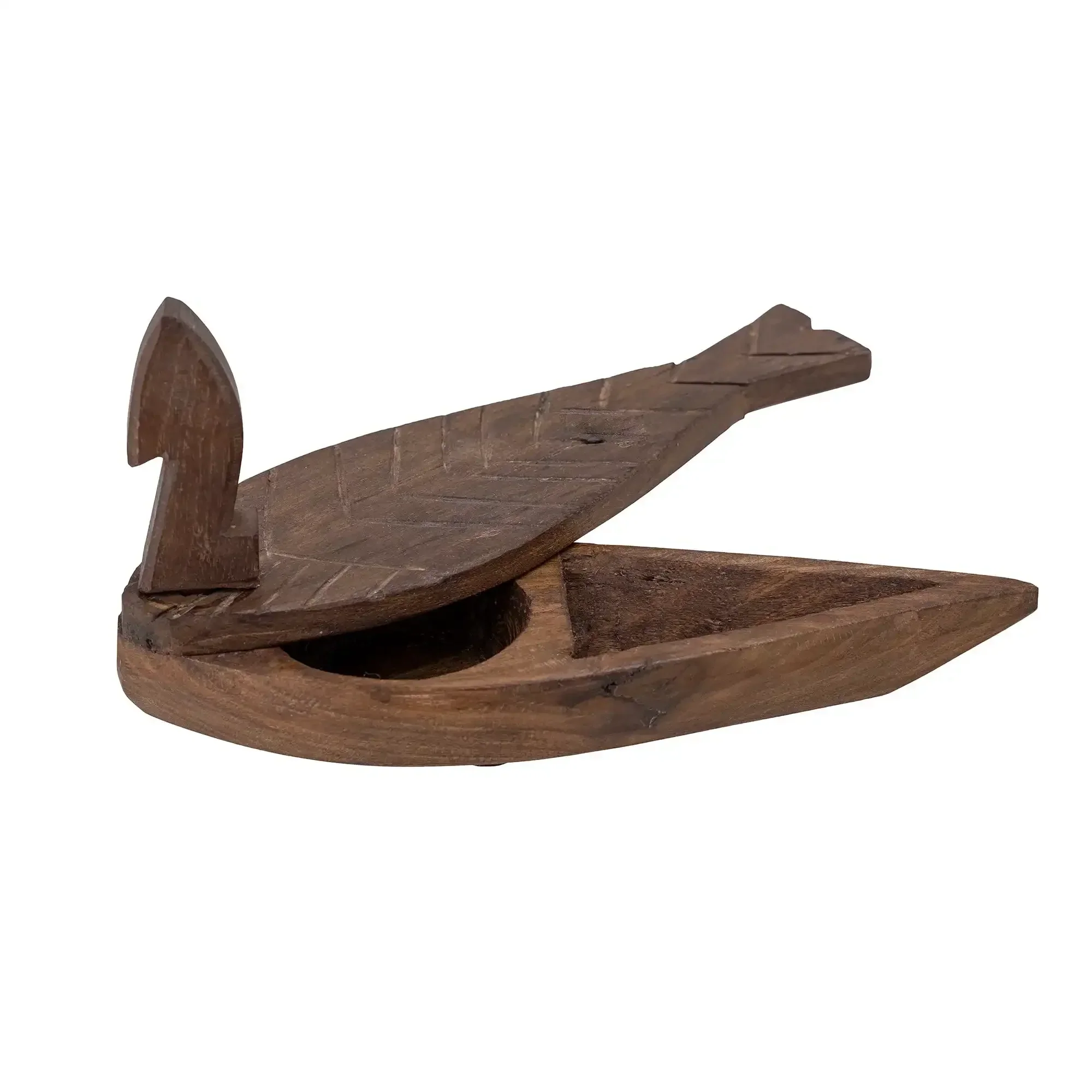 Opbergdoos gerecycled hout bruin Hamida