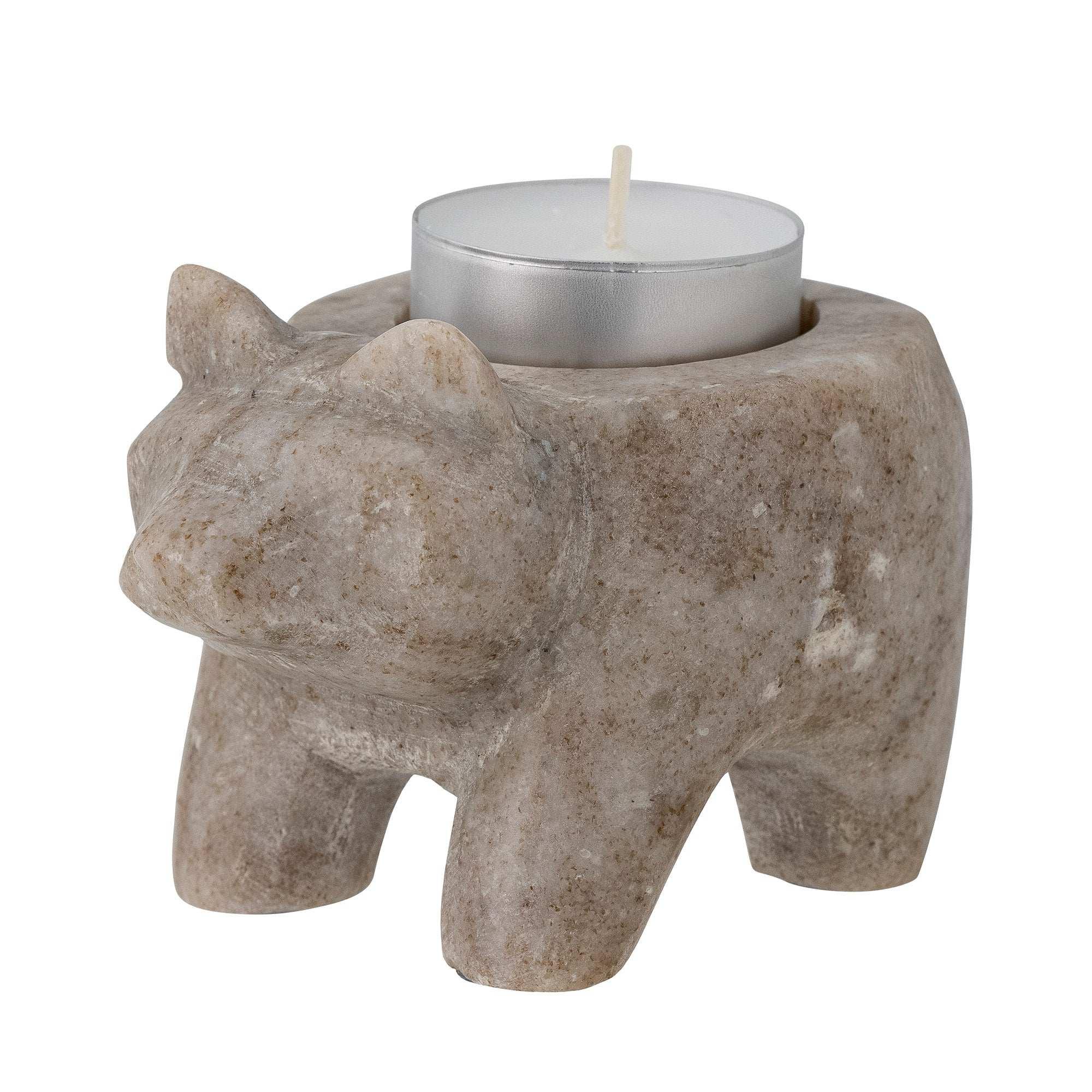 Windlicht marmer nature Marcietta 9cm Windlicht marmer nature Marcietta 9cm