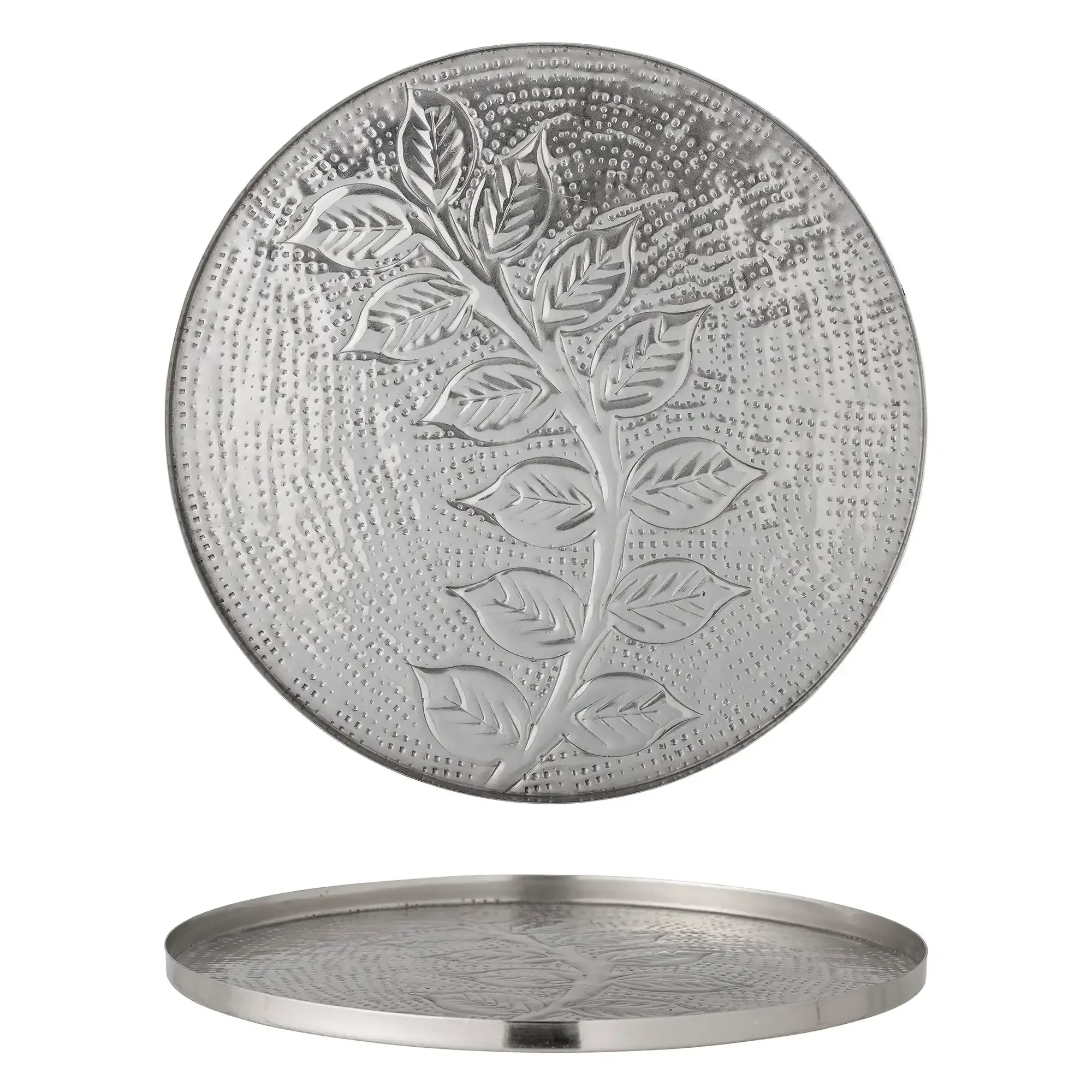 Dienblad metaal zilver Leila 30cm Dienblad metaal zilver Leila 30cm