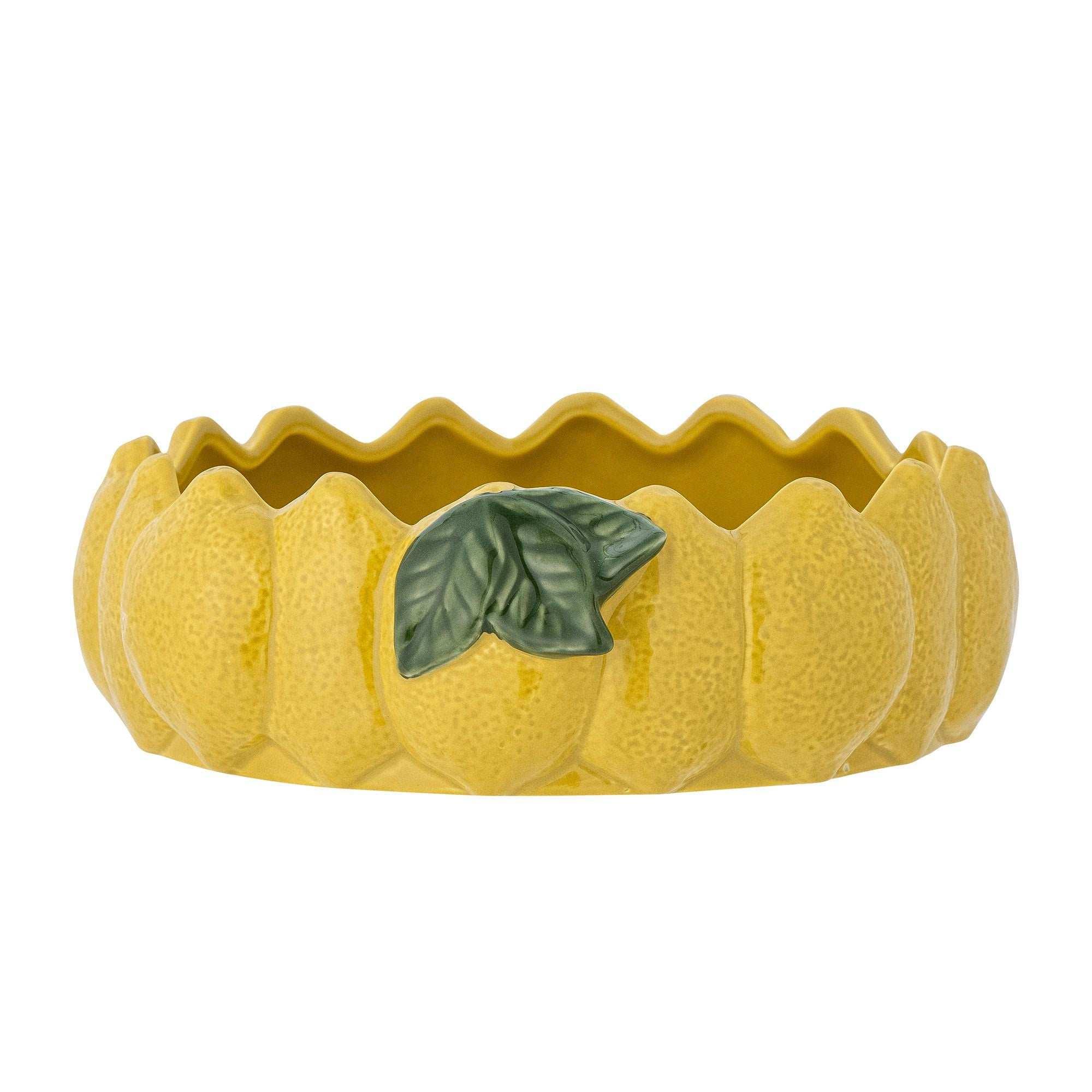 Schaal aardewerk geel Limone 21cm Schaal aardewerk geel Limone 21cm