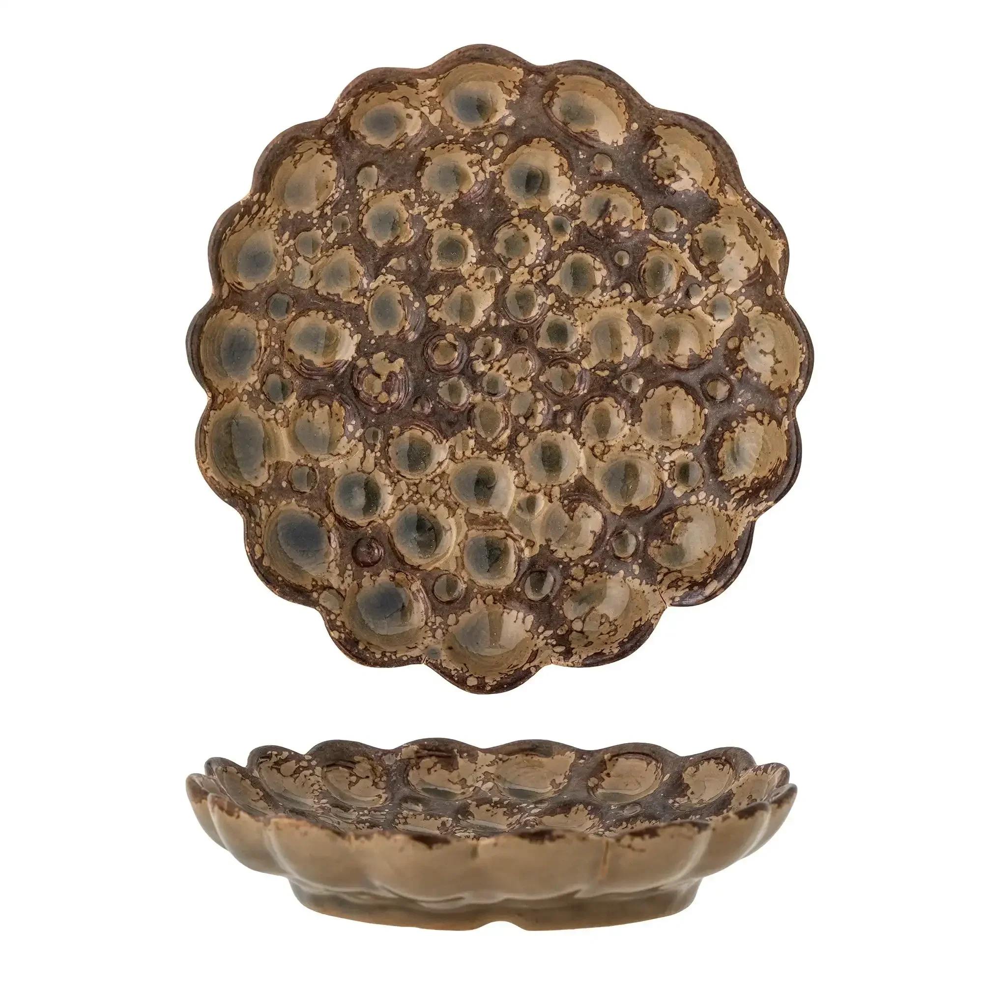 Schaal aardewerk bruin Oyu 18cm