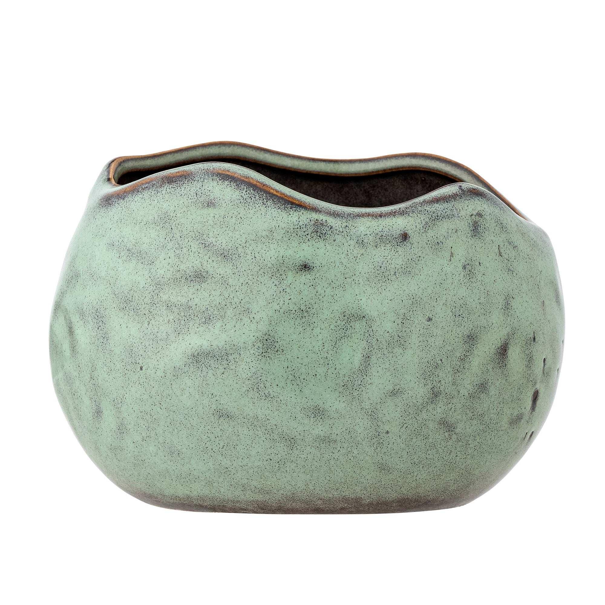 Bloempot aardewerk groen Pennie 16cm Bloempot aardewerk groen Pennie 16cm